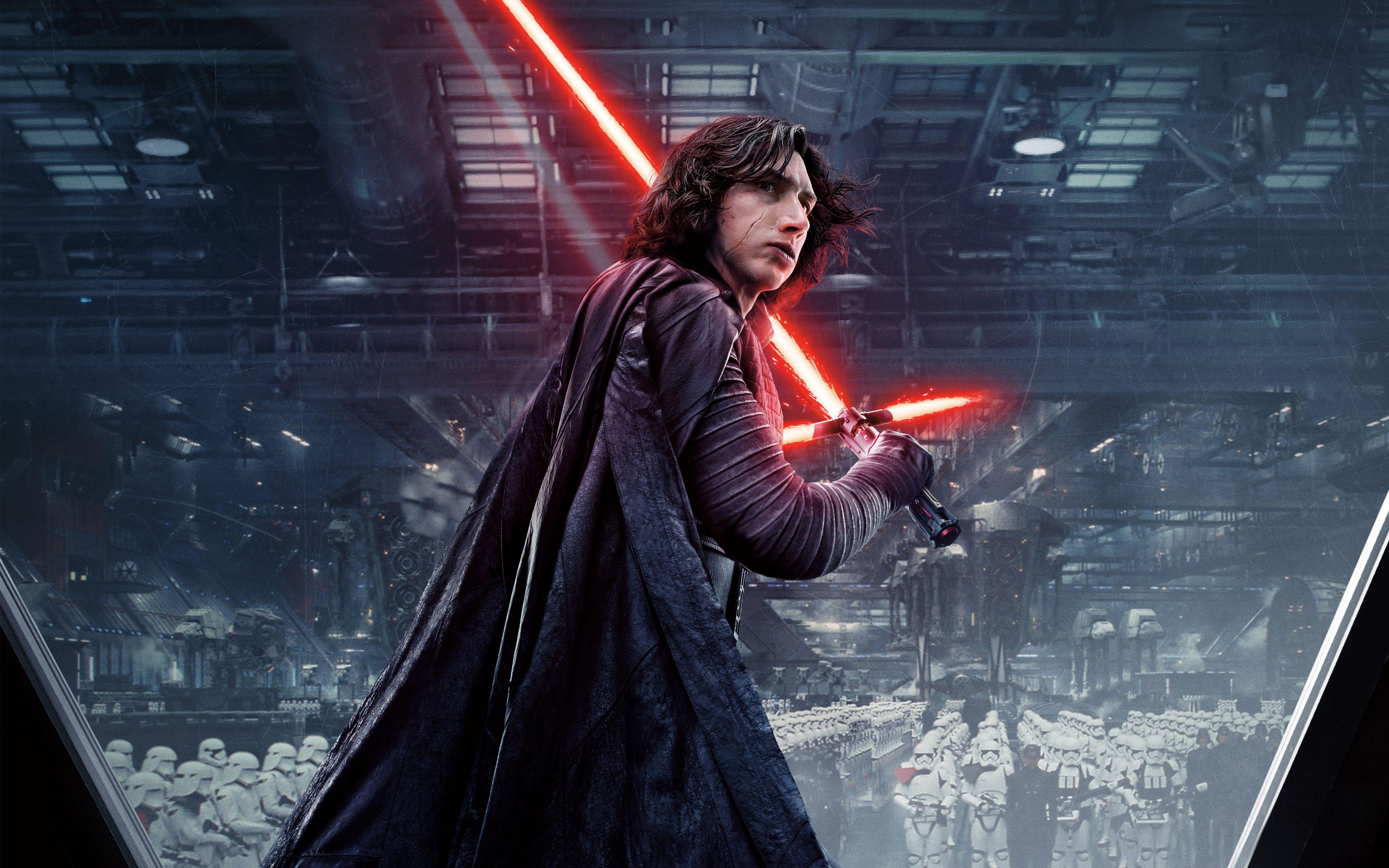 3840x2400 Adam Driver Kylo Ren Star Wars The Last Jedi 4K Wallpaper. HD