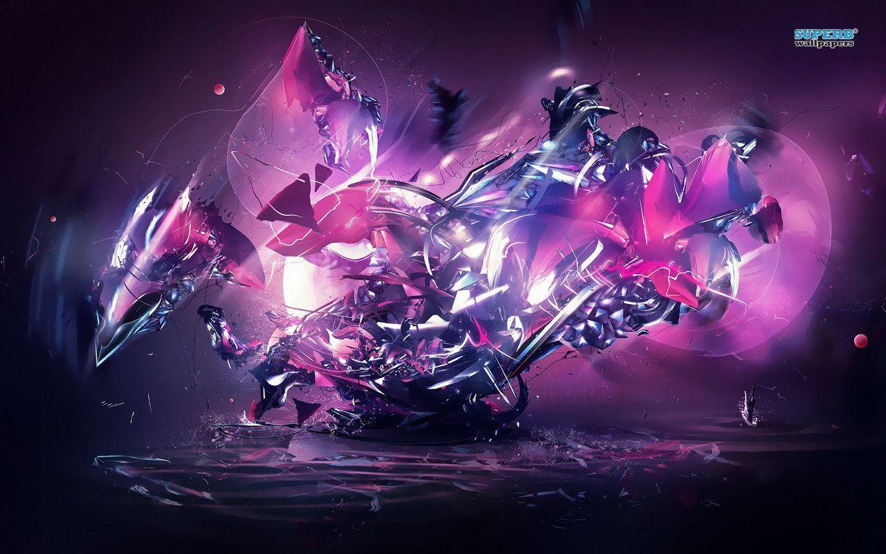 1280x800 Purple Dragon Wallpaper