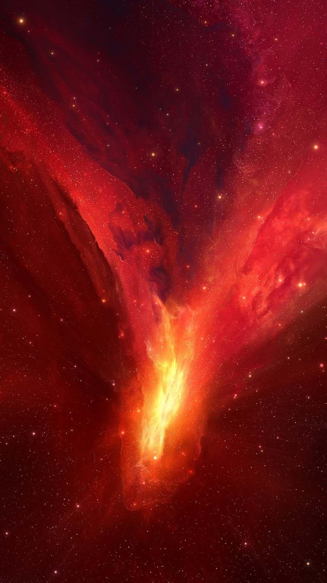 1080x1920 iPhone Wallpaper. Red, Geological phenomenon, Nebula, Outer space
