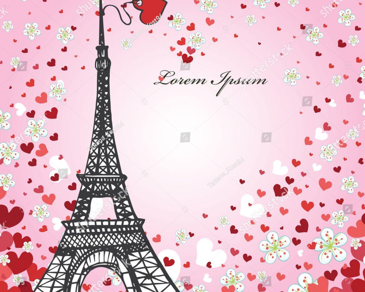 1280x1024 Free download Paris Love Background Vintage Valentine Wedding