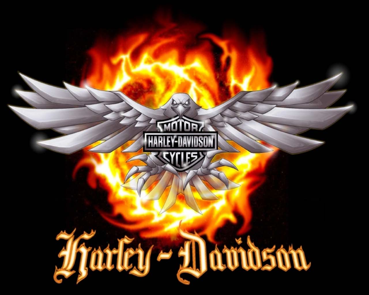 1280x1024 Harley Davidson 3D Wallpaper