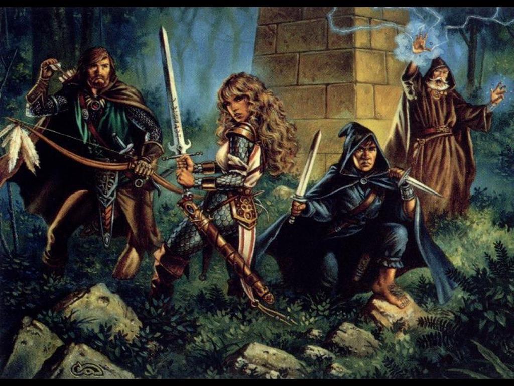 1024x768 Sexist Fantasy Illustration by Clyde Caldwell. Papers and Pencils