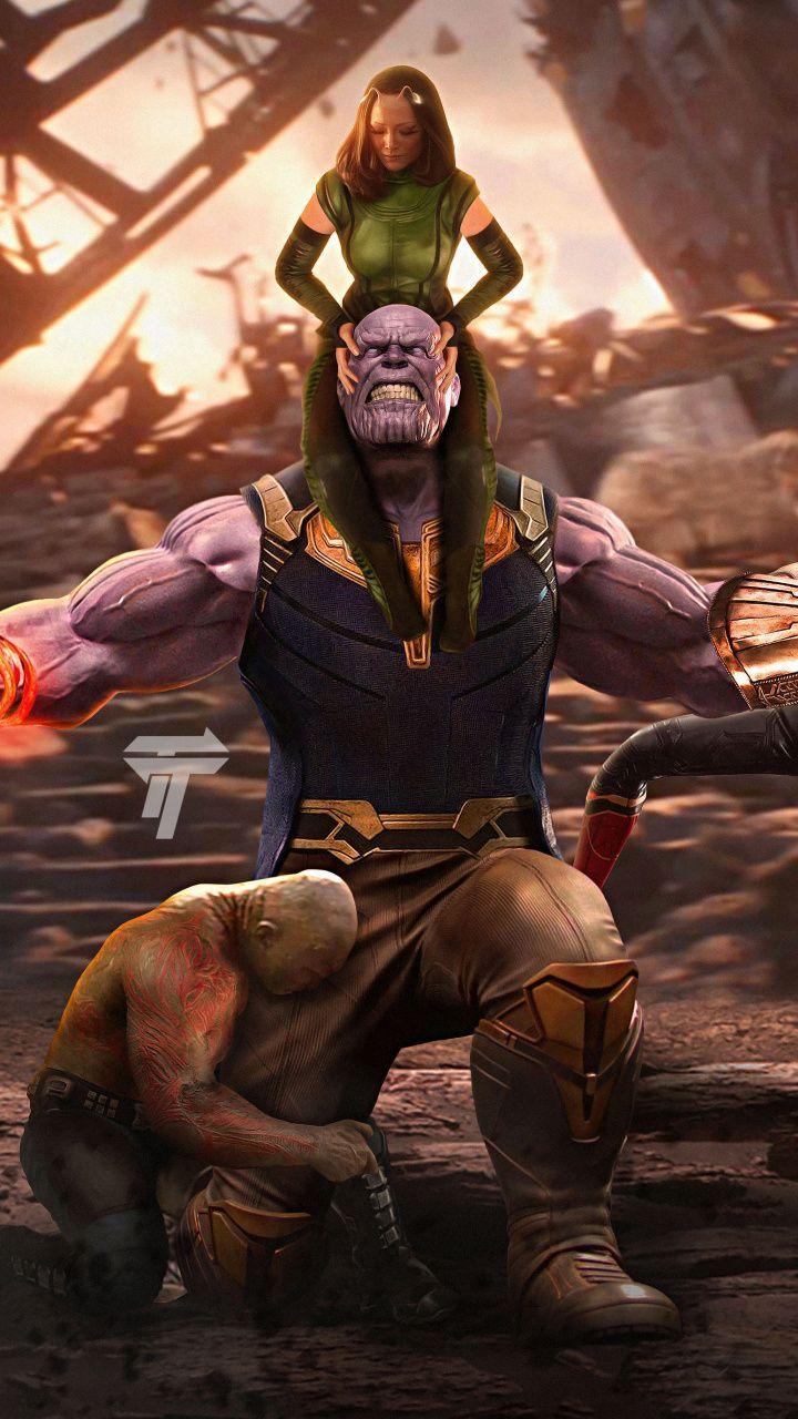720x1280 Thanos vs avengers, movie, artwork, 720x1280 wallpaper