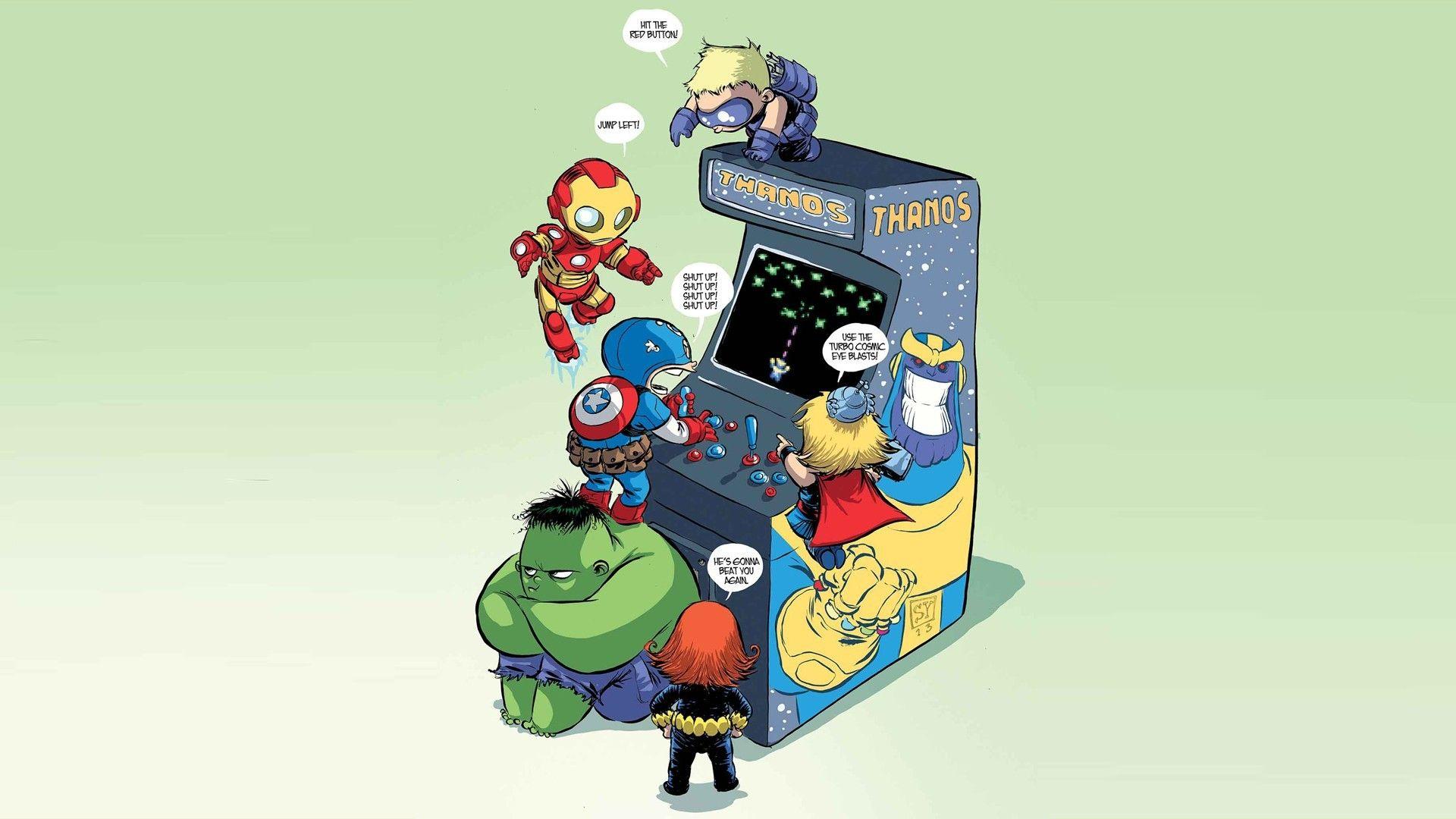 1920x1080 #arcade cabinet, #movies, #Captain America, #artwork