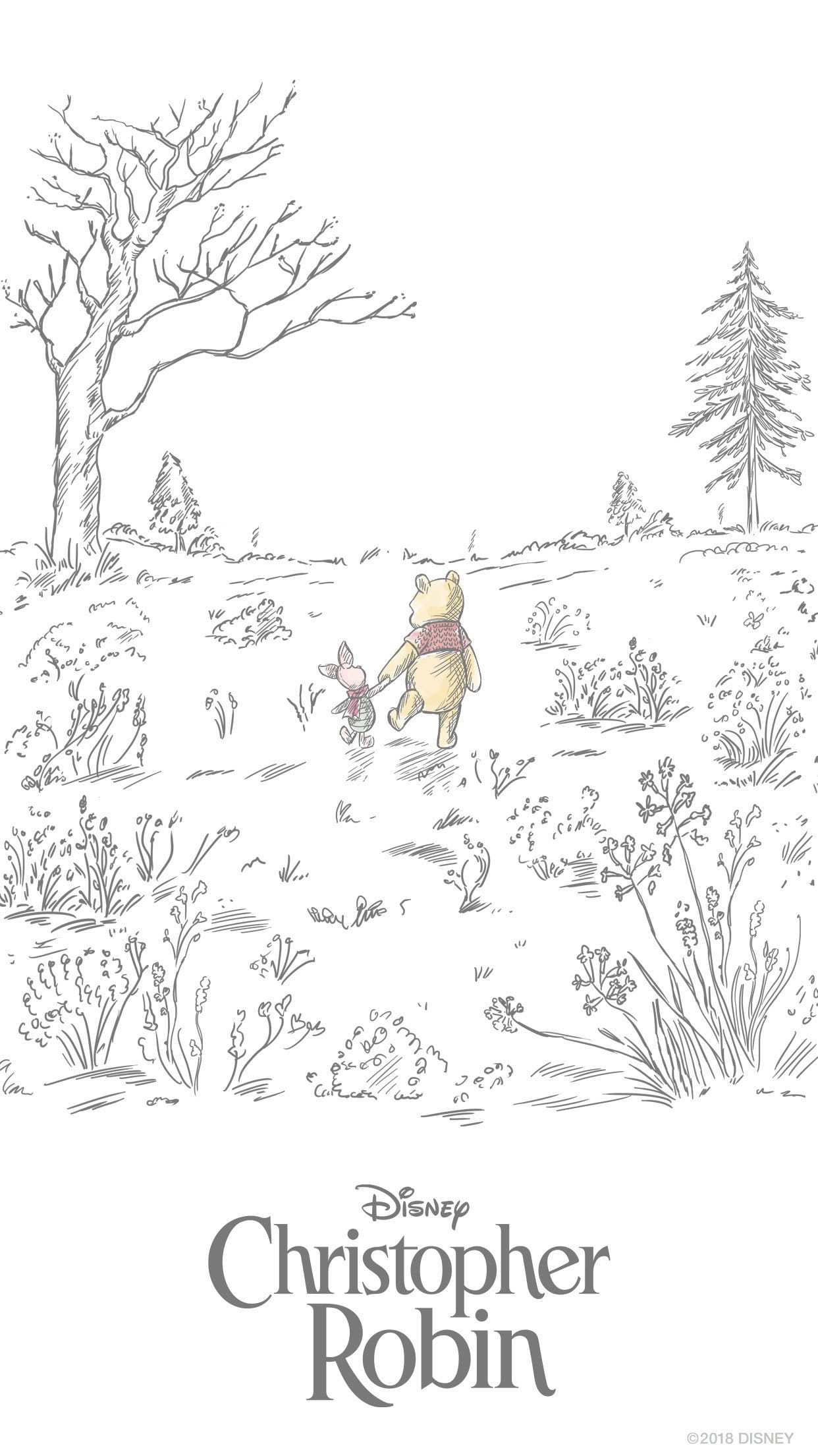 1242x2209 Classic Pooh Wallpaper