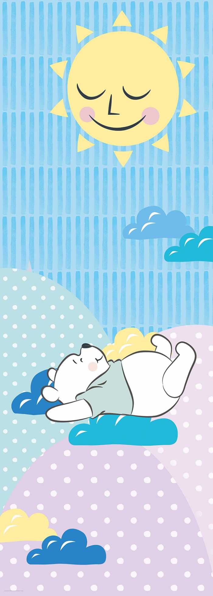 700x1953 Non Woven Photomural Winnie Pooh Picnic (DX6 033) From Disney