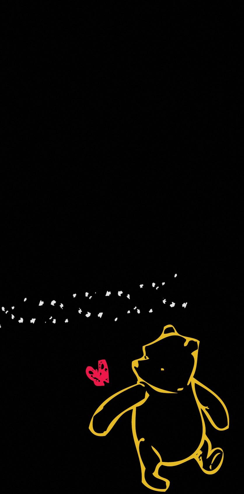 837x1696 Custom Winnie The Pooh Smartphone Wallpaper