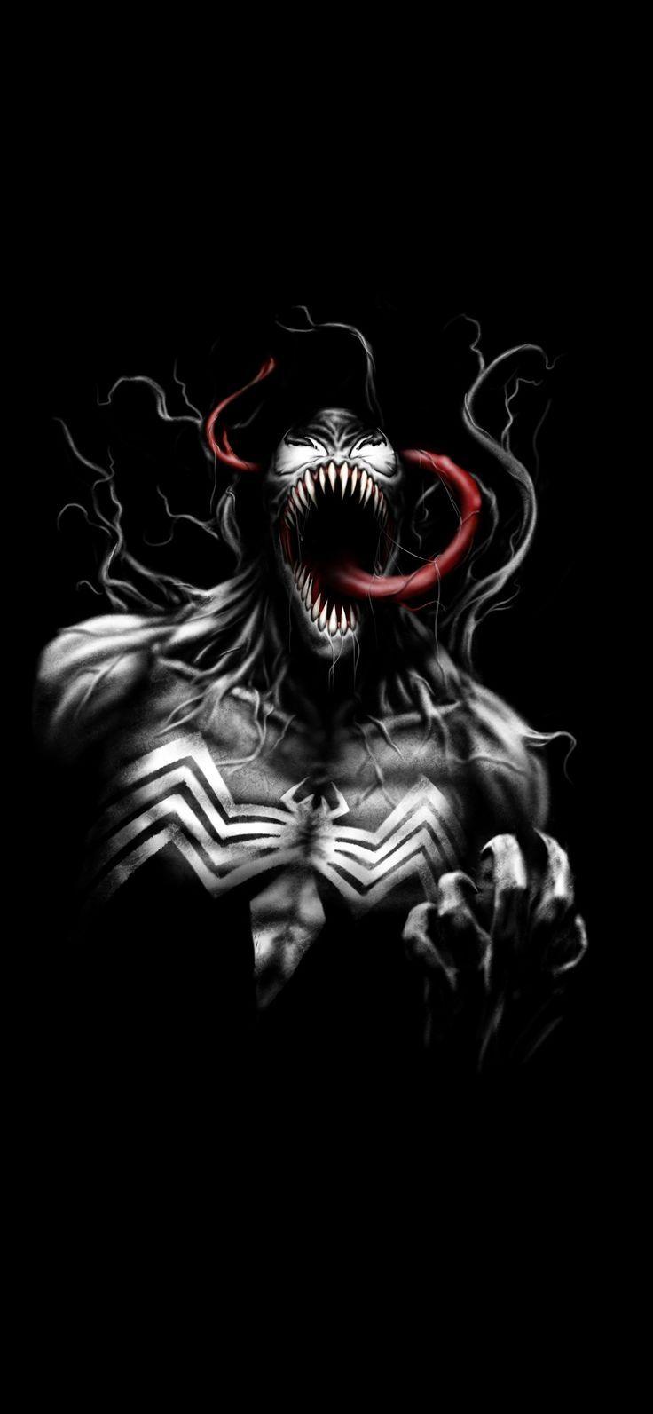 736x1593 staggering wallpaper Artwork, villain, venom, minimal, dark