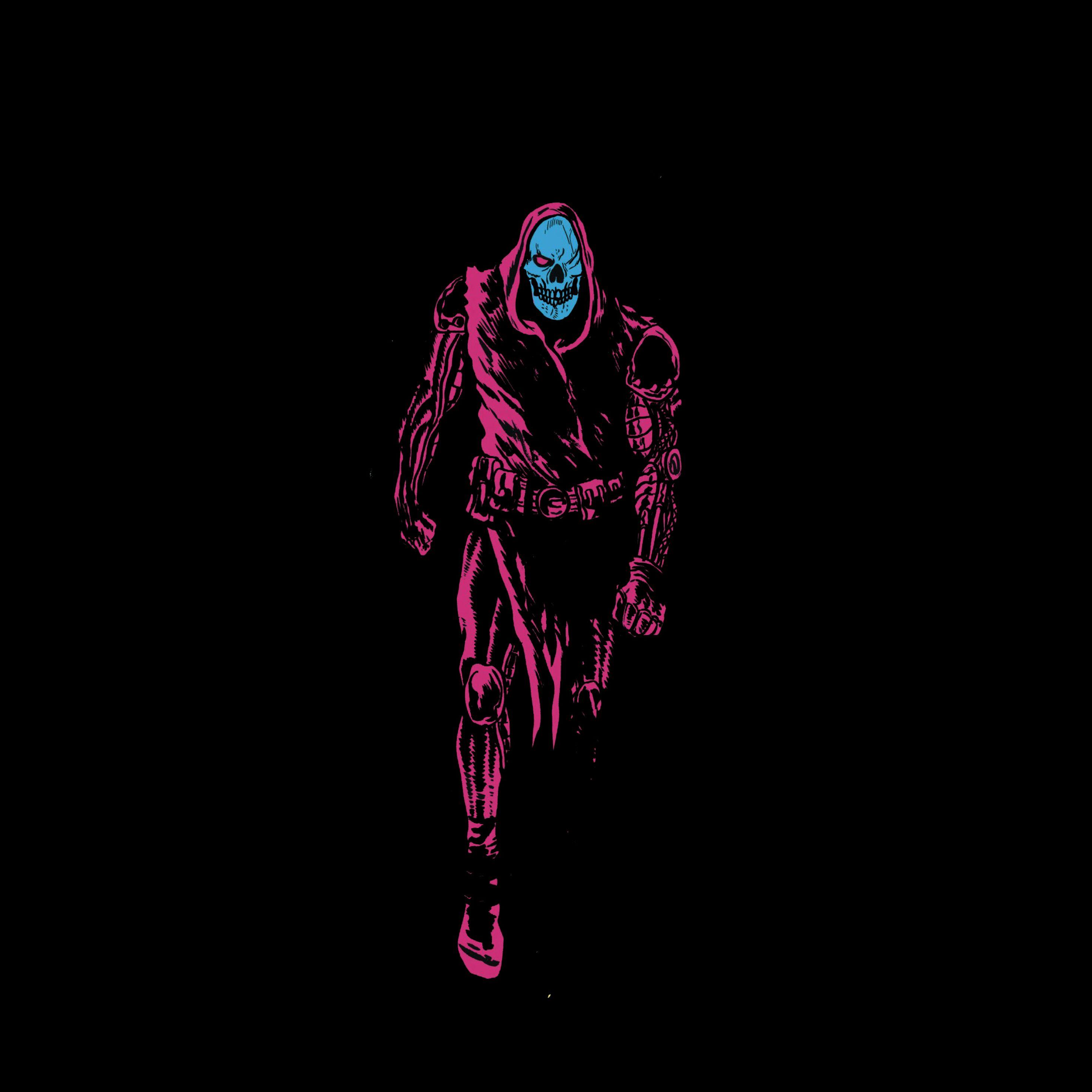 2932x2932 4K Black Mask Villain iPad Pro Retina Display Wallpaper