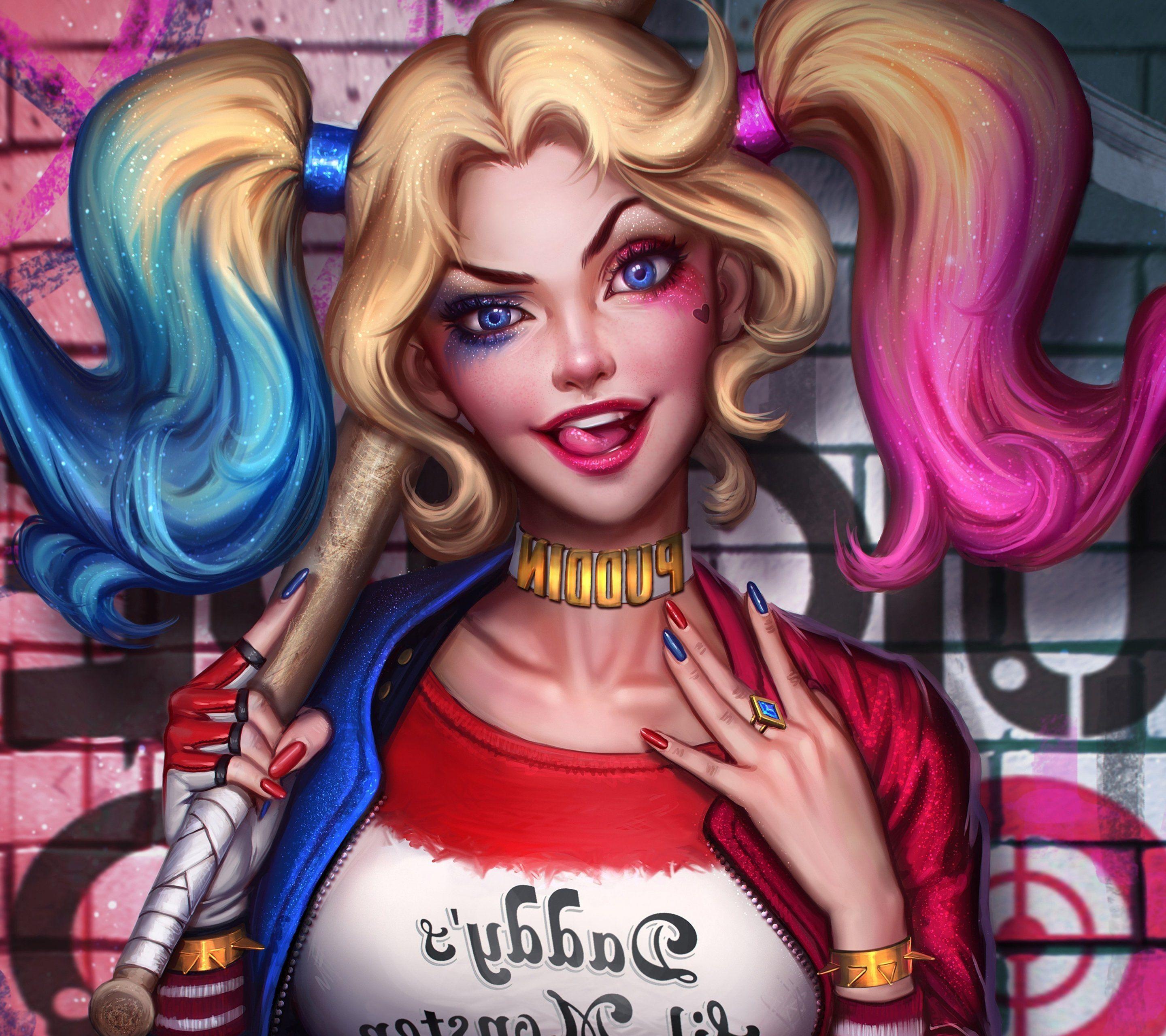 2880x2560 Wallpaper Harley Quinn Cartoon