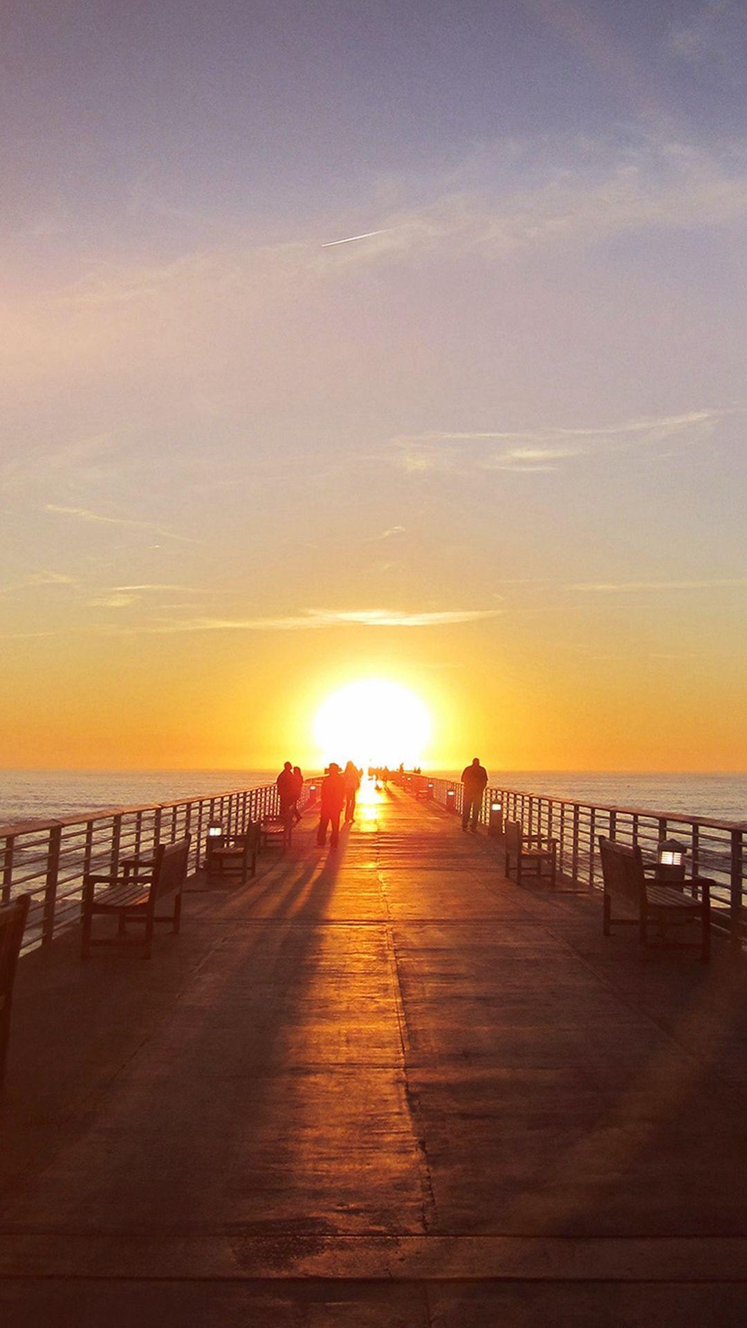 1080x1920 Free download Sunny Sunset Morning Nature Sea Flare iPhone 8