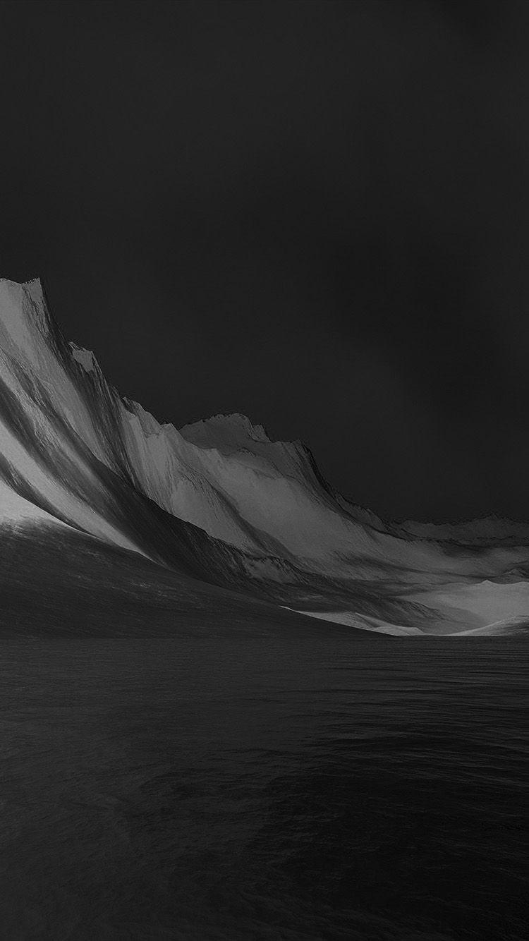 750x1334 iPhone 6 Wallpaper g flex art mountain digital bw dark black