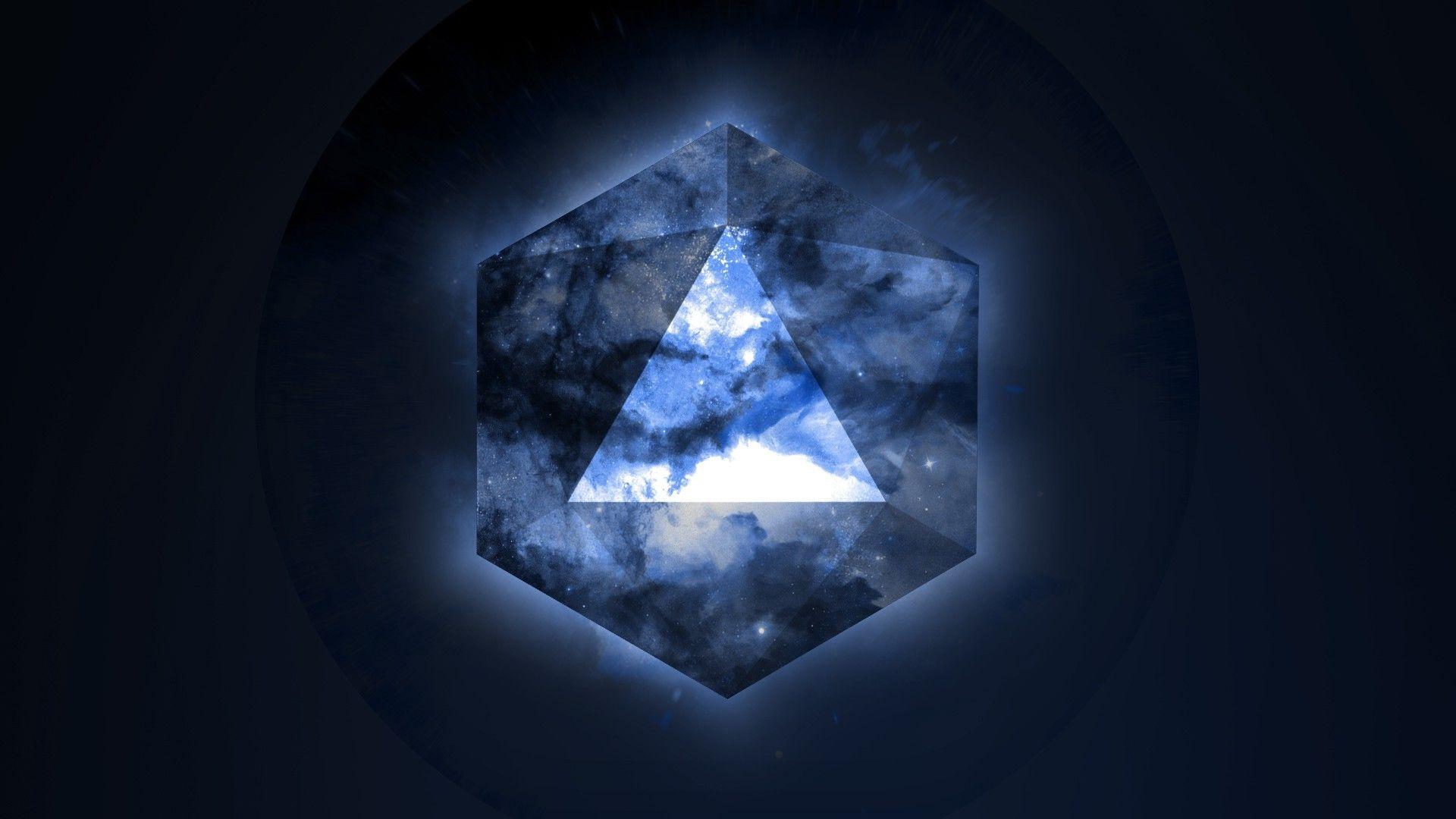 1920x1080 space, Geometry, Stars, Triangle, Illuminati, Blue Wallpaper HD