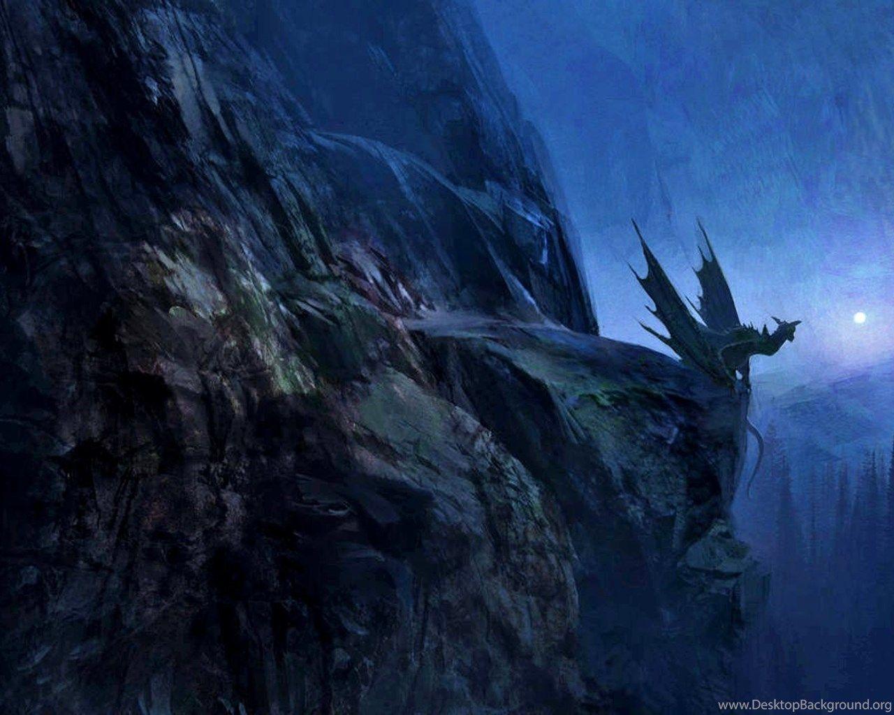 1280x1024 Dark, Magic, Fantasy, Dragon, Landscape wallpaper Desktop