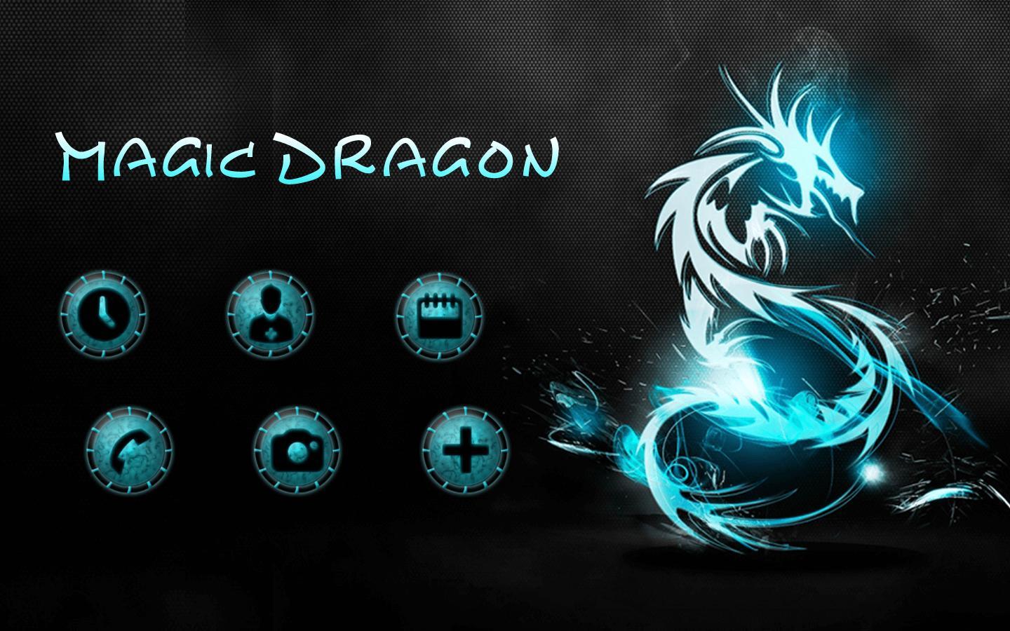 1440x900 Magical theme: Abstract Dragon with Dark Cool Icon for Android