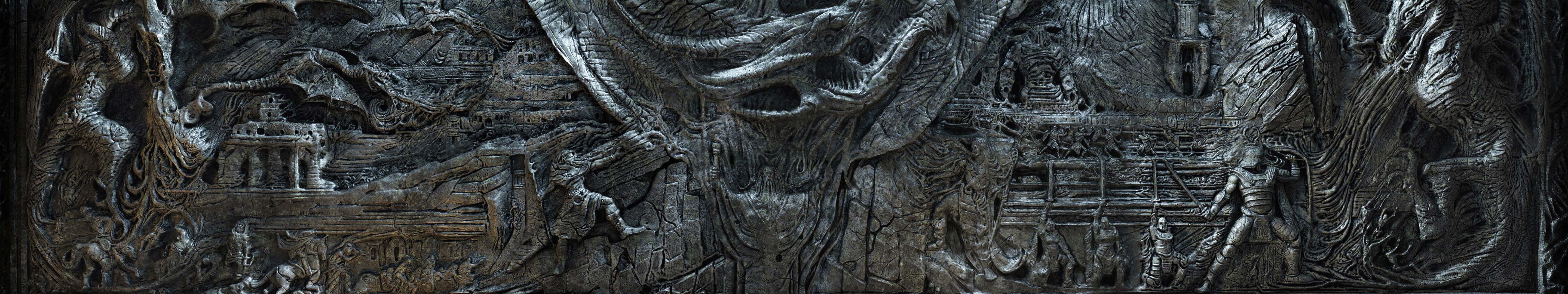 5760x1080 Alduin's wall for triple monitors. Now in correct