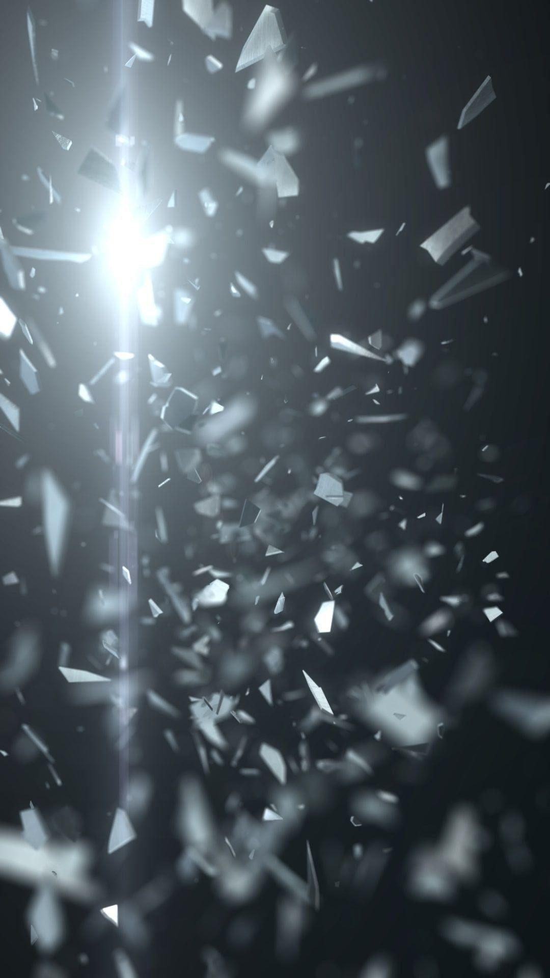 1080x1920 Abstract black shattered glass. Tap to see more Cool 3D Abstract