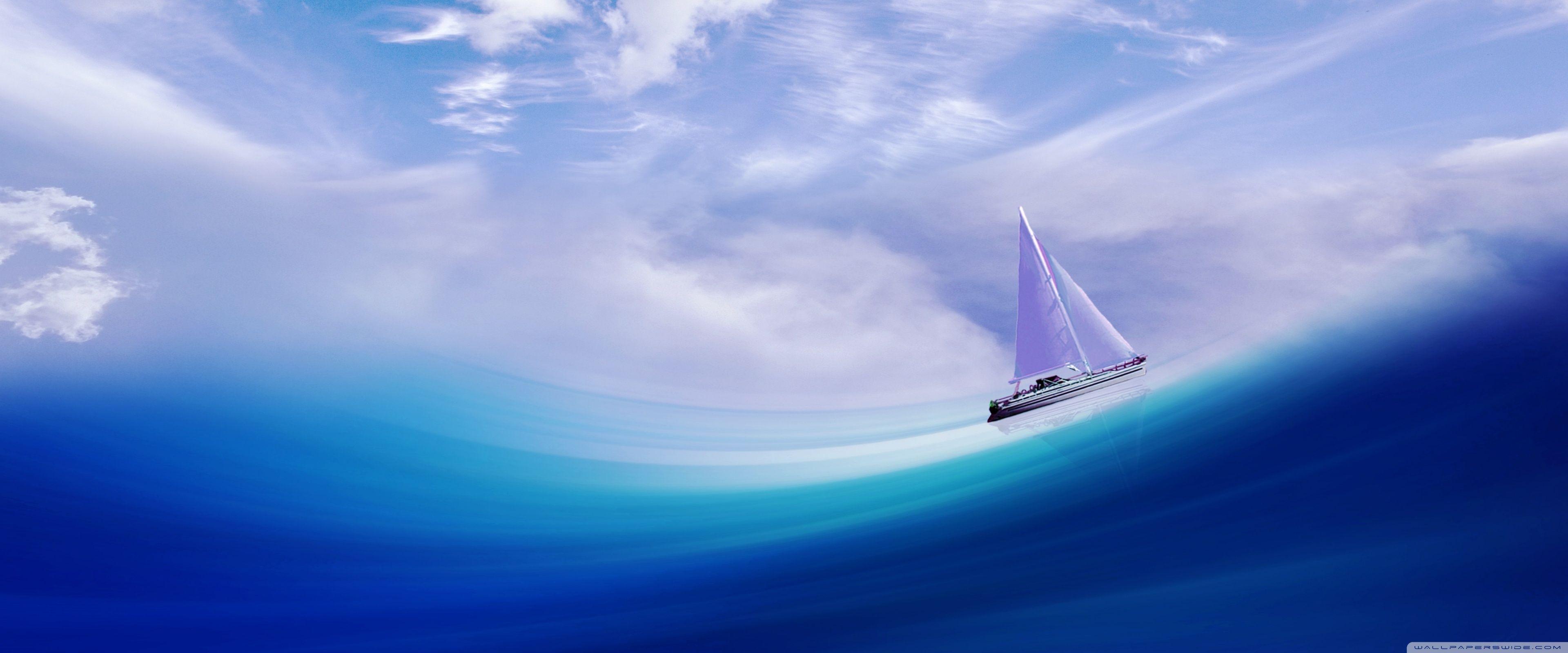3840x1600 Sailboat, Holiday, Summer Ultra HD Desktop Background Wallpaper