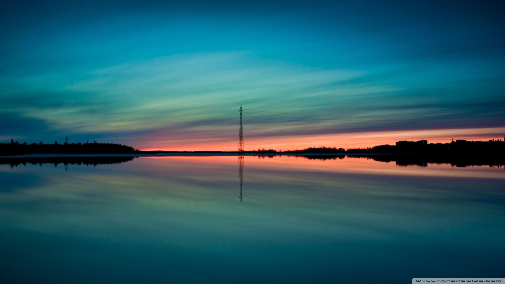 1920x1080 Sunset In Summer Background, #OAG66 Nice Wallpaper
