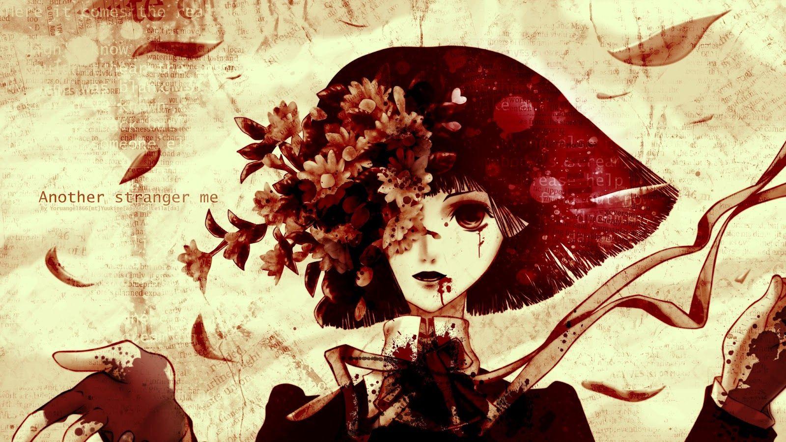 1600x900 Scary Bloody Anime Girl Wallpaper Horrible anime wallpaper