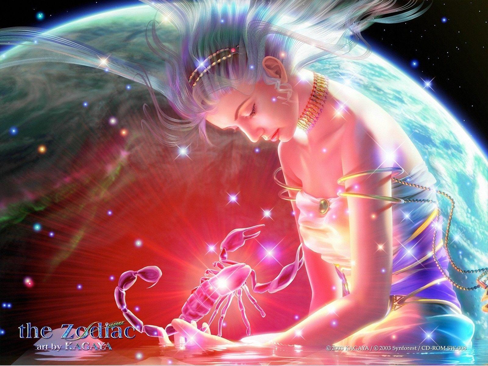 1600x1200 Zodiac Kagaya Yutaka scorpions Scorpio Zodiac wallpaper