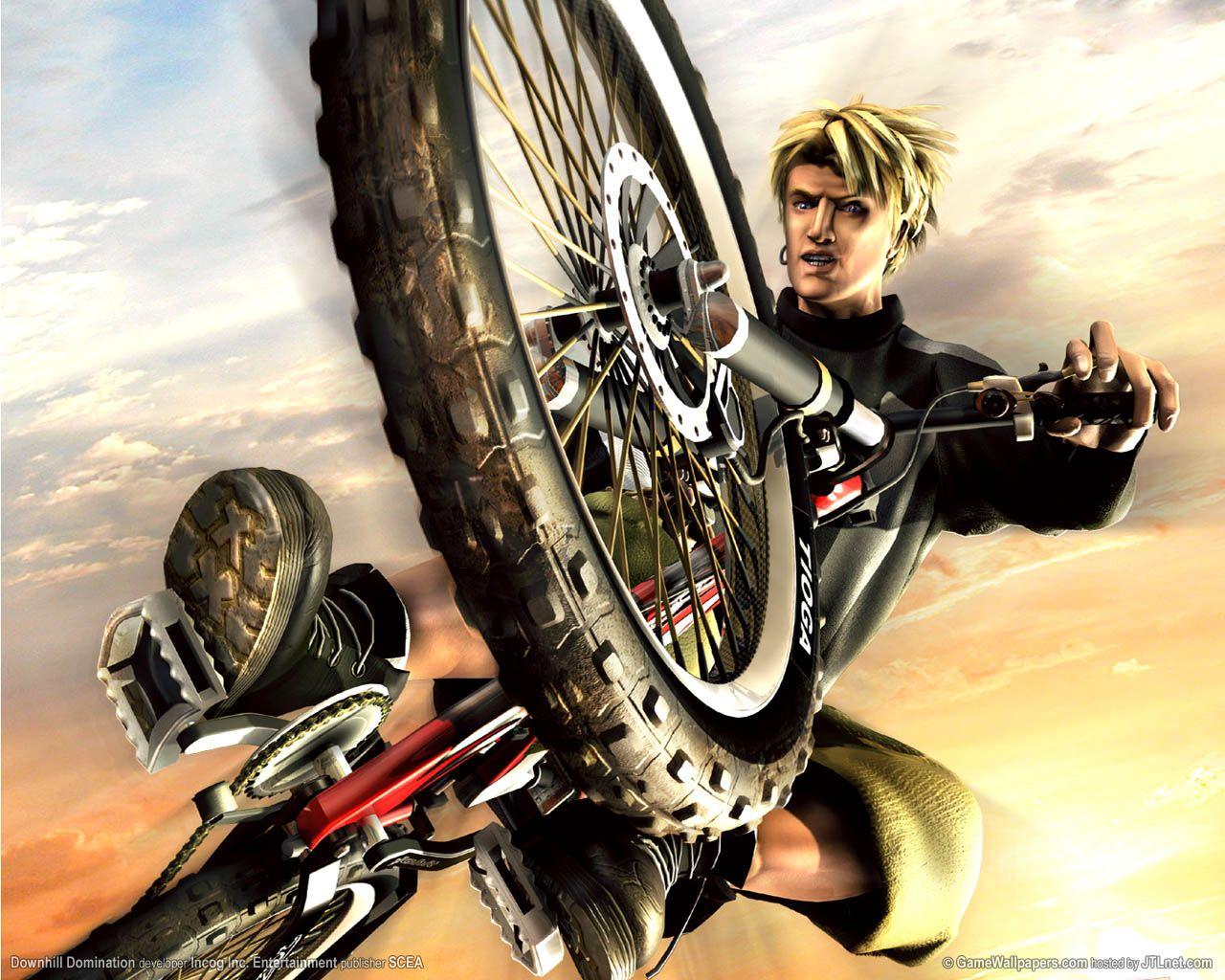 1280x1024 Desktop Wallpaper Downhill Domination Bicycle Wheel Games