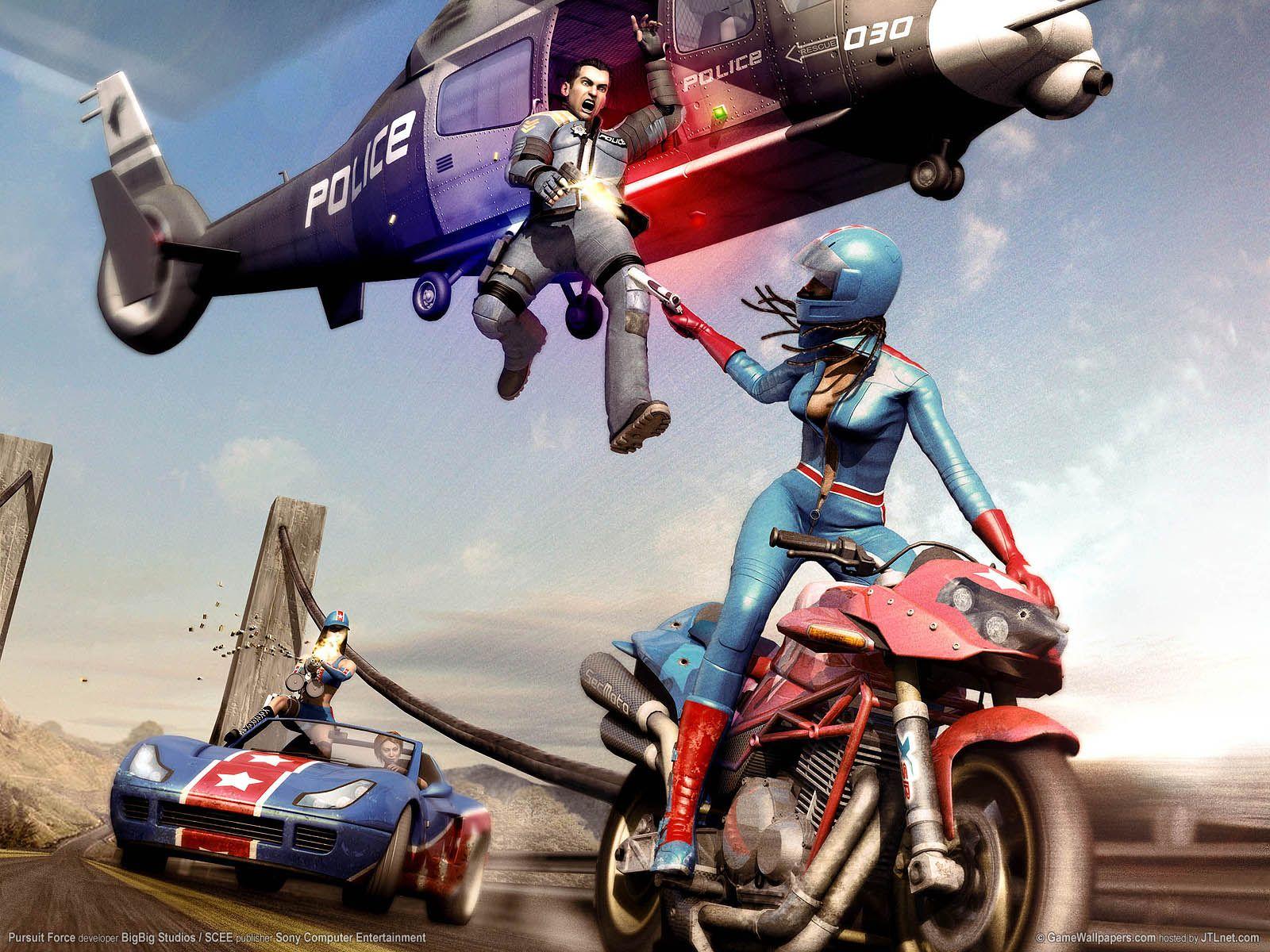 1600x1200 Photo Pursuit Force vdeo game