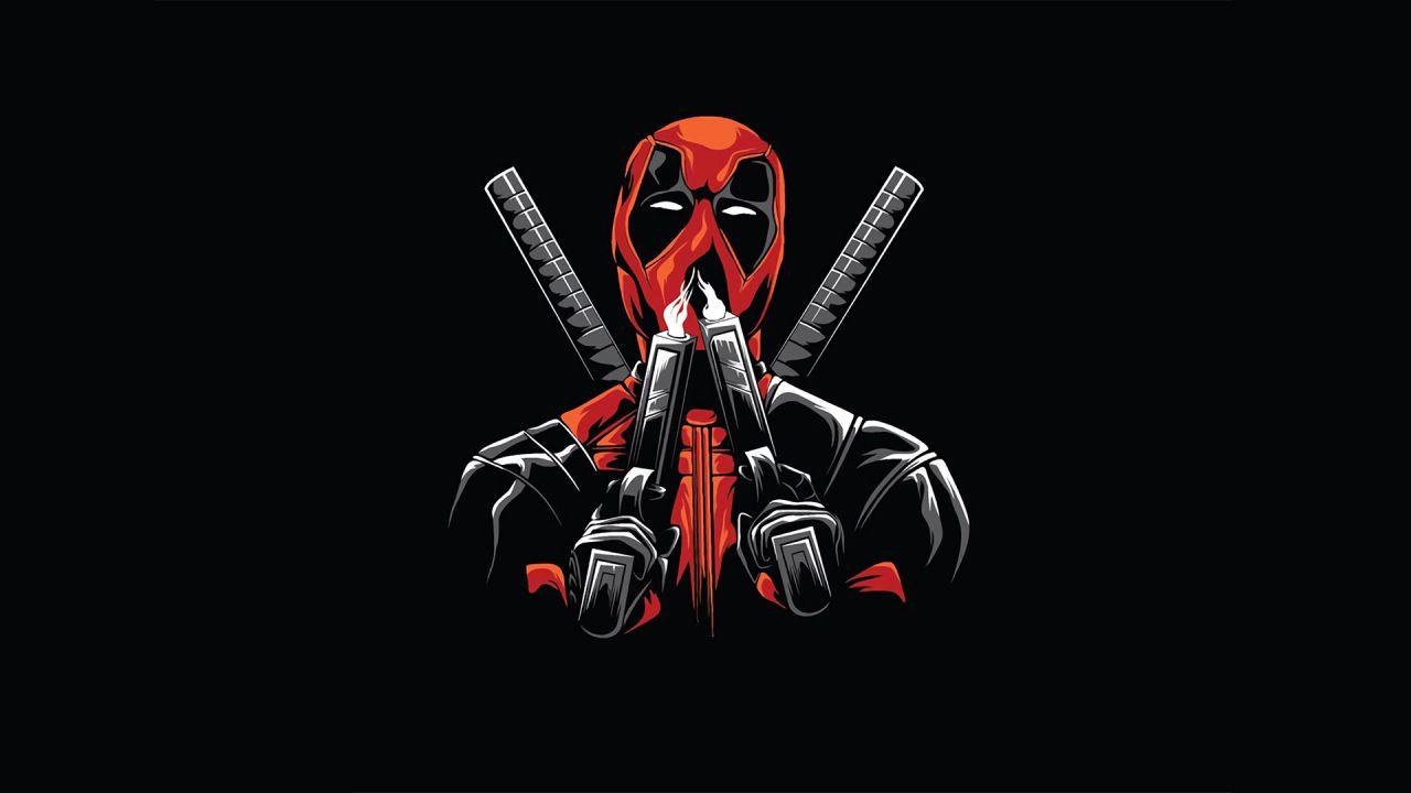 1280x720 Deadpool Minimal 720P Wallpaper, HD Superheroes 4K