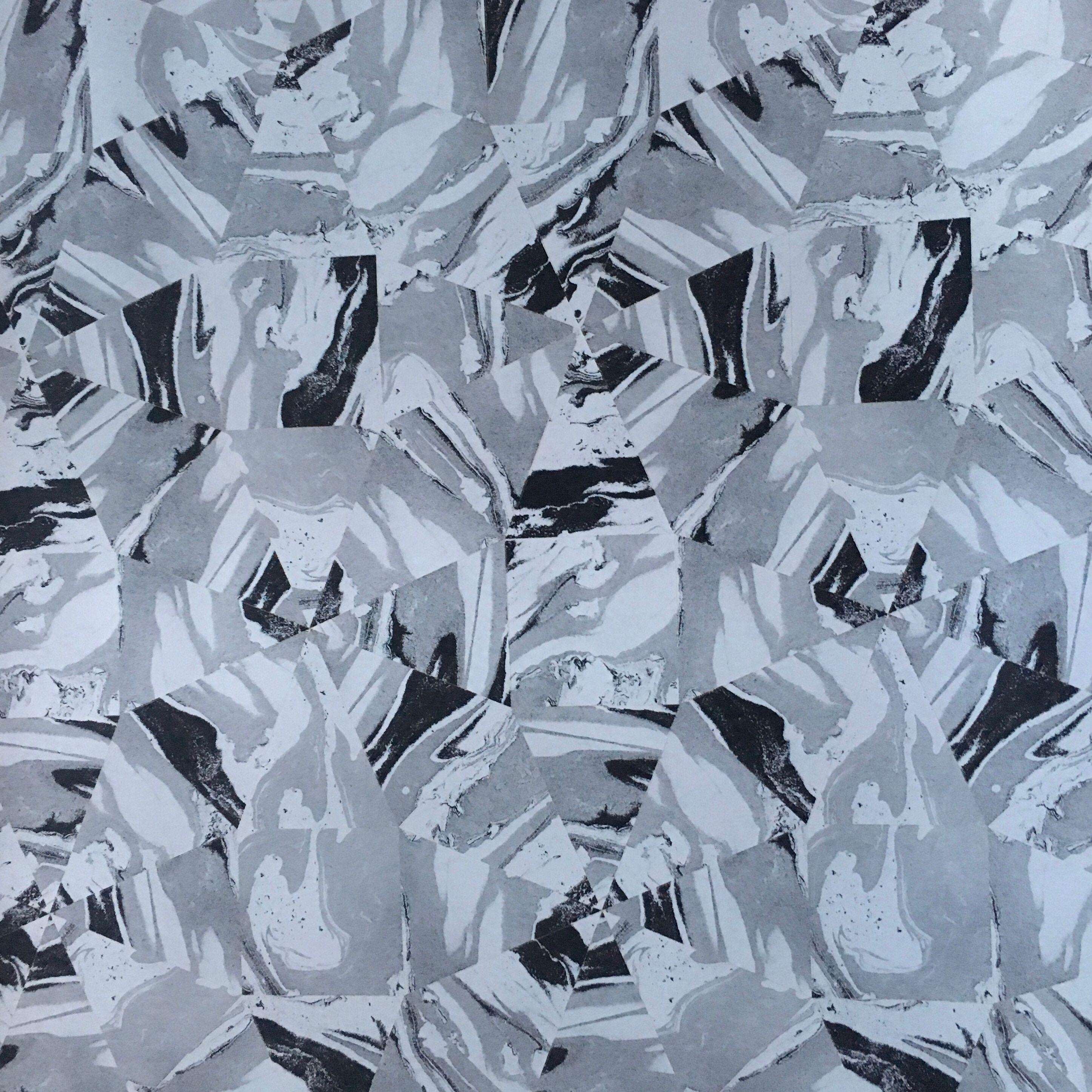 2893x2893 Grey White Modern Geometric Pattern Printed Marble Texture