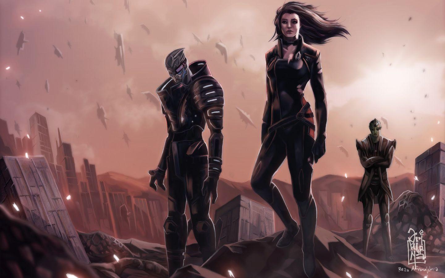 1440x900 Mass Effect 2 fan art. Mass effect, Mass effect Mass effect garrus