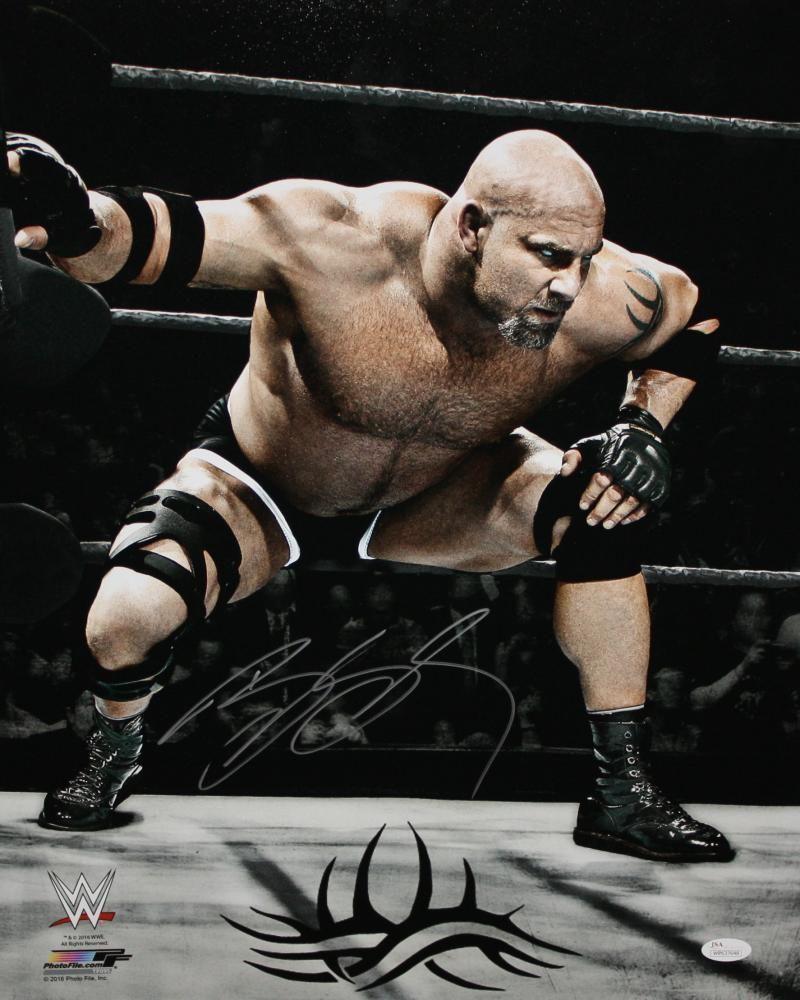800x1000 Bill Goldberg Autographed 16x20 WWE Ready to Wrestle Photo- JSA