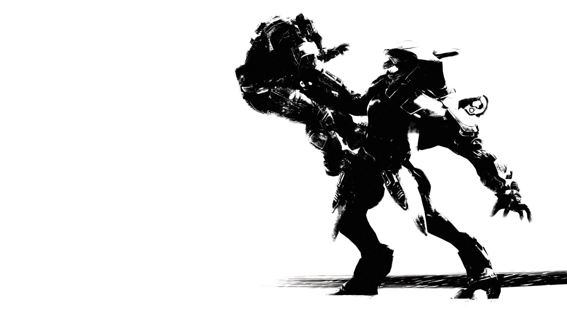 Halo Black And White Wallpapers Top Free Halo Black And White Backgrounds Wallpaperaccess