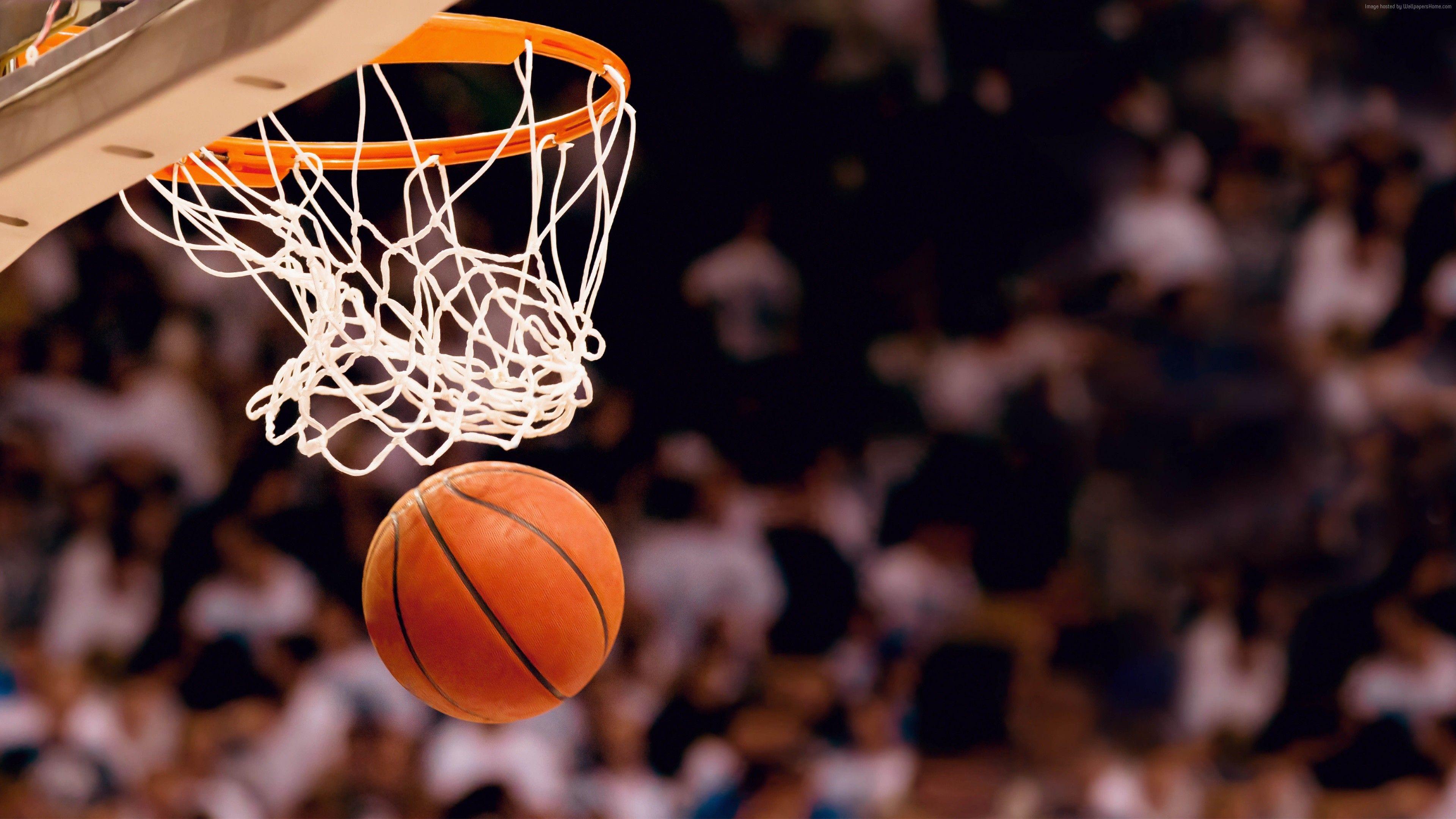 3840x2160 Wallpaper NBA, basketball, the ball in the basket, Sport Wallpaper