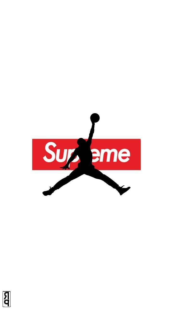 supreme air jordan logo