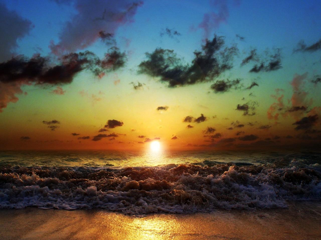 1280x960 Sunset After The Storm Wallpaper