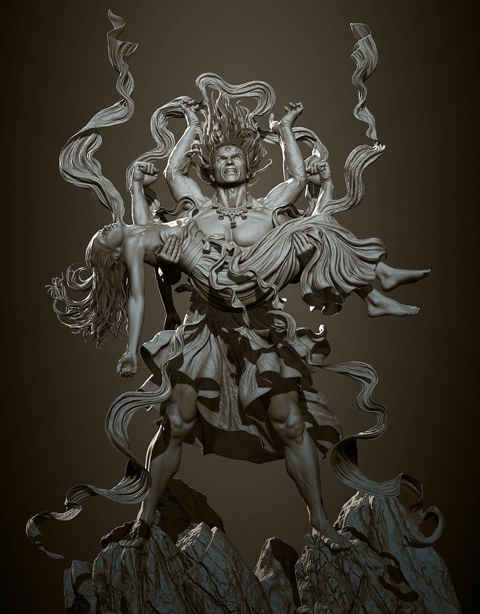 939x1200 Asuras Wrath 阿修罗之怒, Qi Sheng Luo. Shiva art