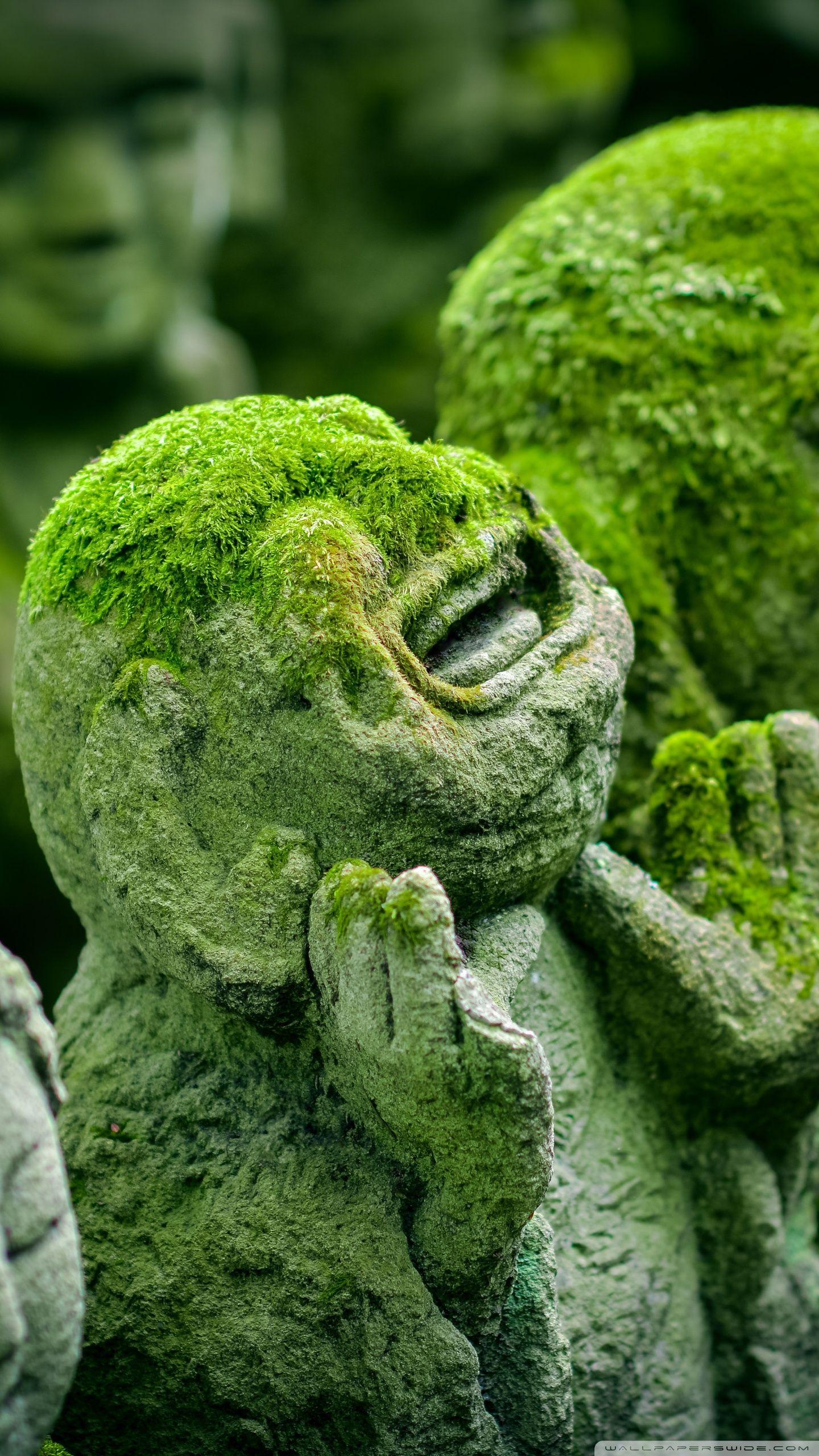 1440x2560 Rakan Sculptures, Otagi Nenbutsu Ji, Buddhist Temple, Japan Ultra
