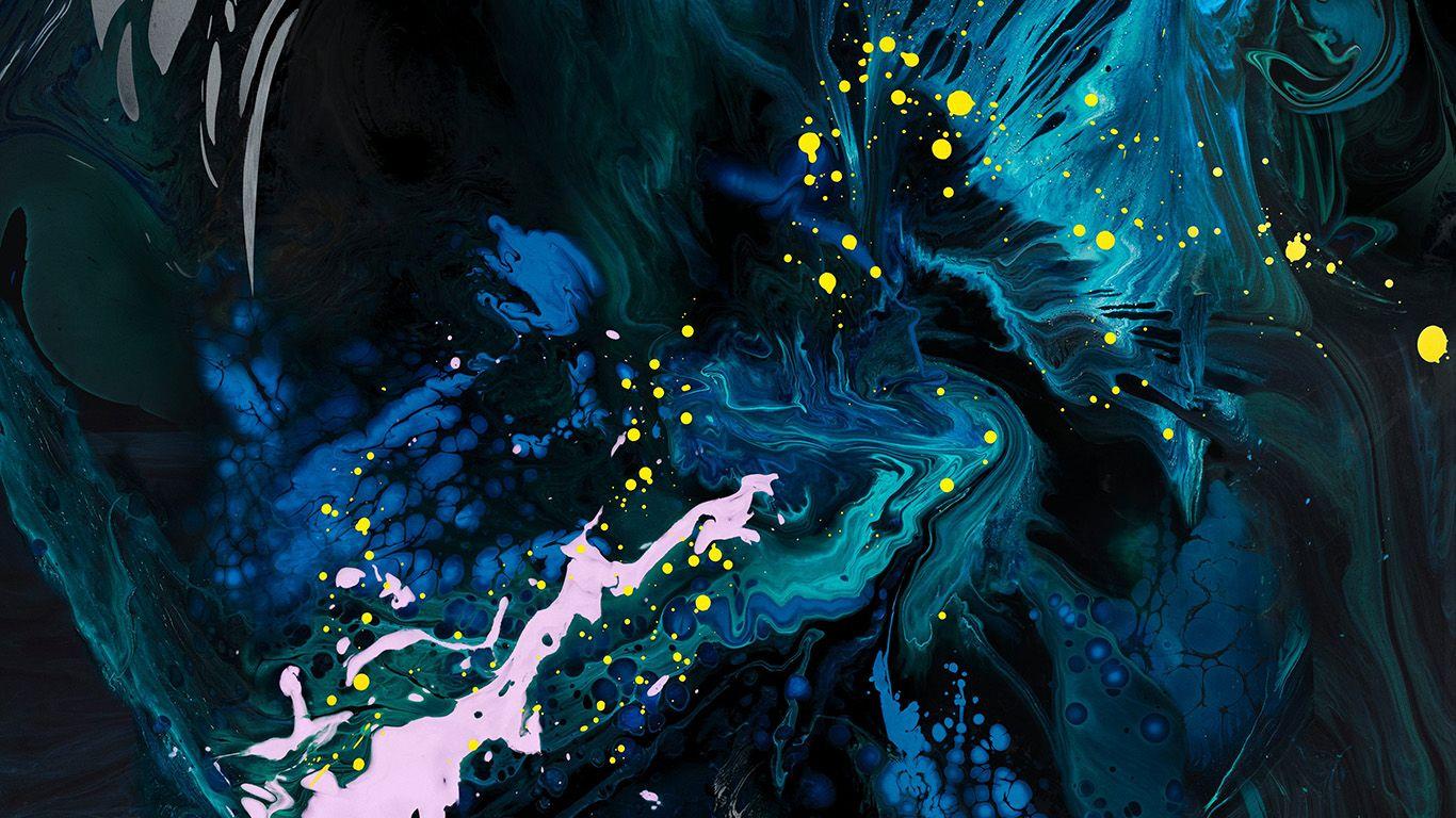1366x768 Ipad Pro Paint Dark Apple Art Wallpaper