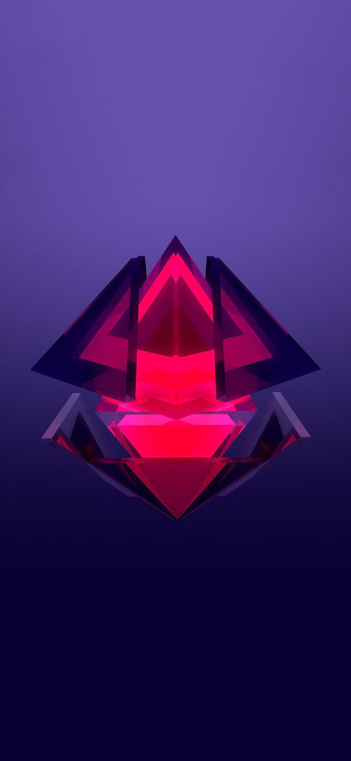 1125x2436 Diamond Abstract Facet 4k wallpaper