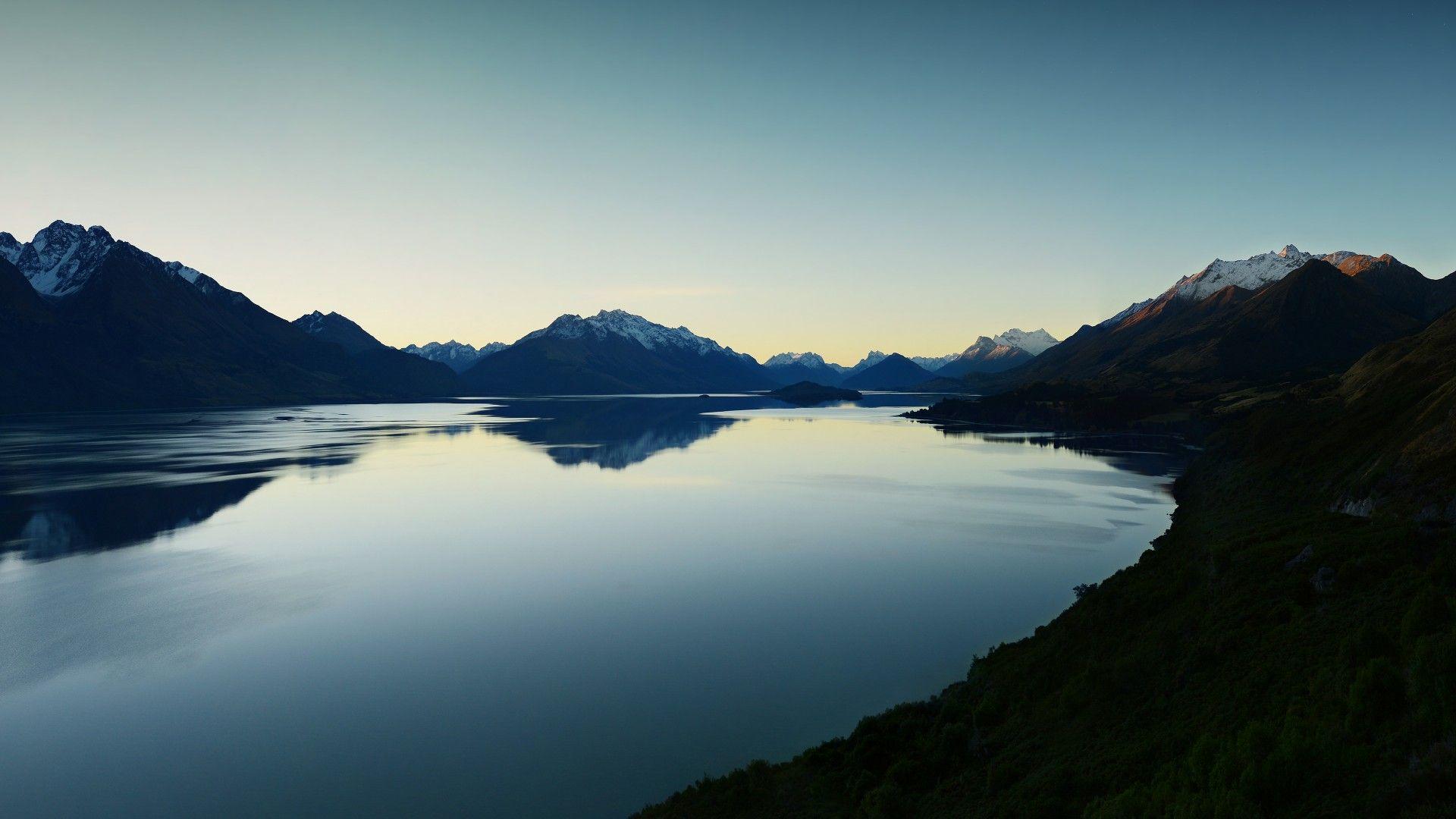 1920x1080 Wallpaper Lake Wakatipu, Sunset, Landscape, Mountains, New Zealand