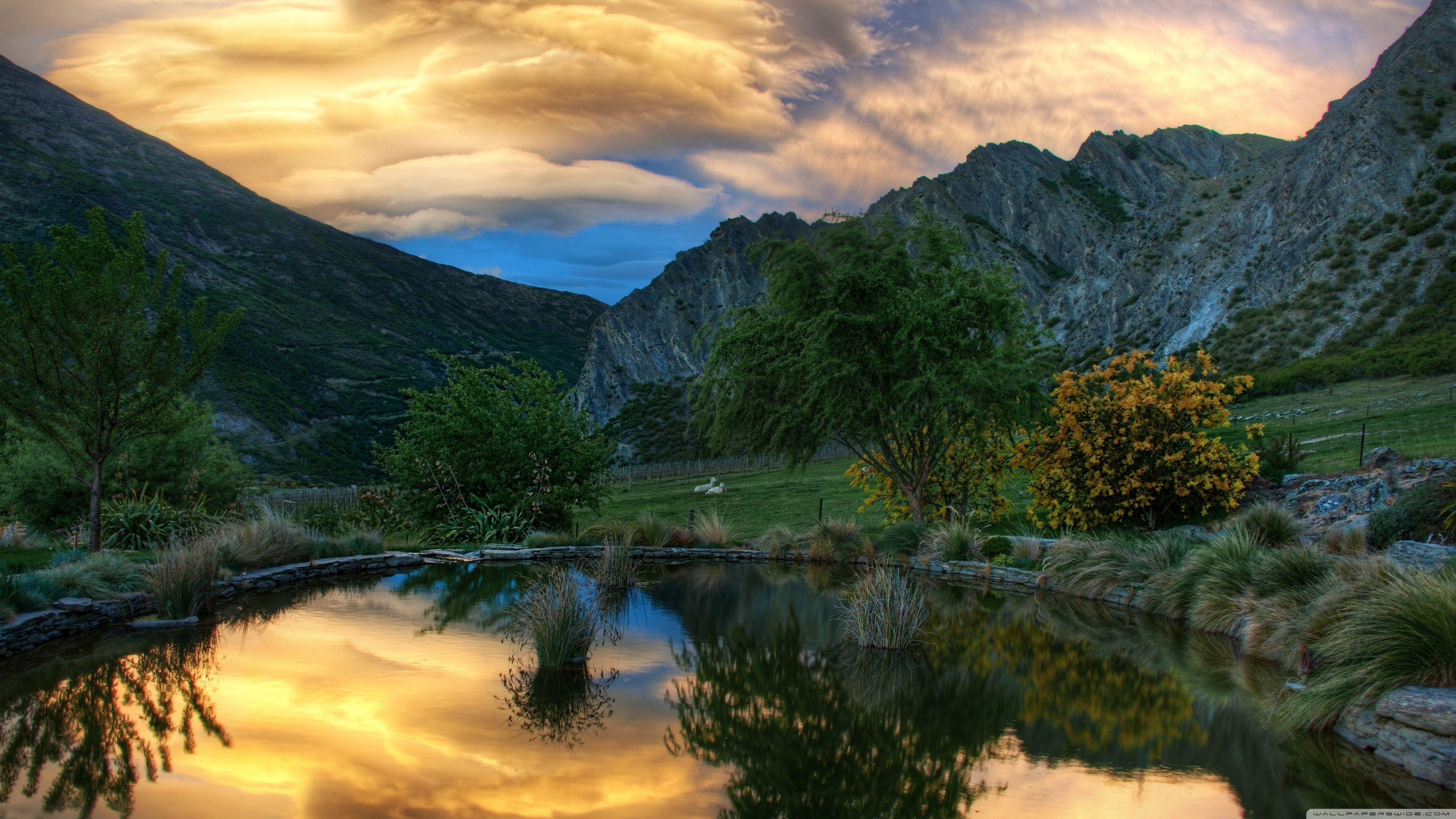3840x2160 Pond 4K wallpaper for your desktop or mobile screen free and easy
