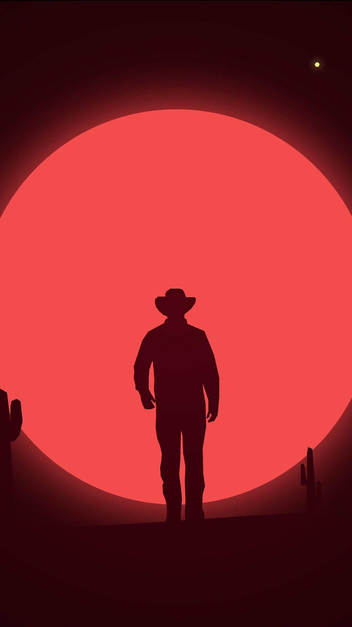 1440x2560 Cowboy Sunset Silhouette Hình nền 4K https://wallpaperaccess.com/full/3371139.jpg