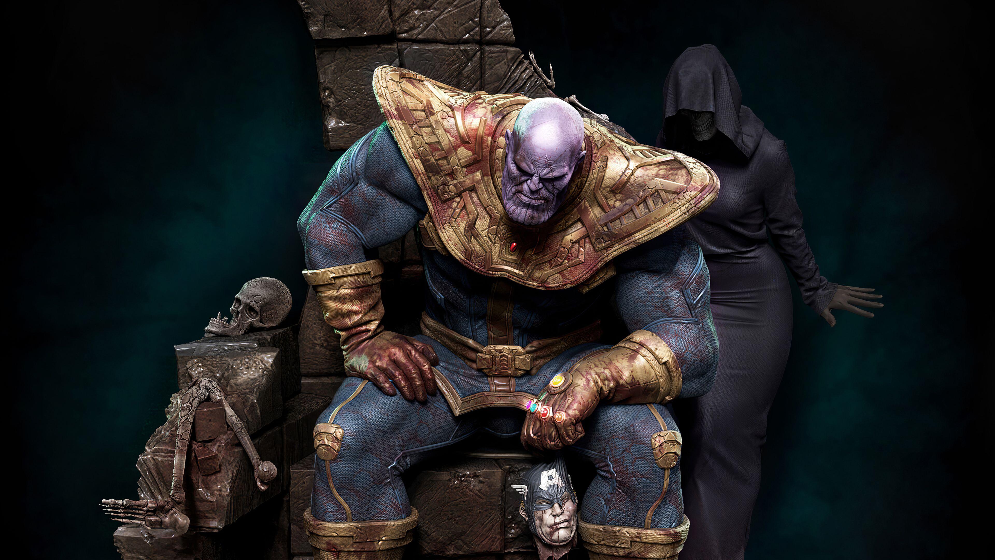 3840x2160 Thanos 4k 2020 Art, HD Superheroes, 4k Wallpaper, Image, Background, Photo and Picture
