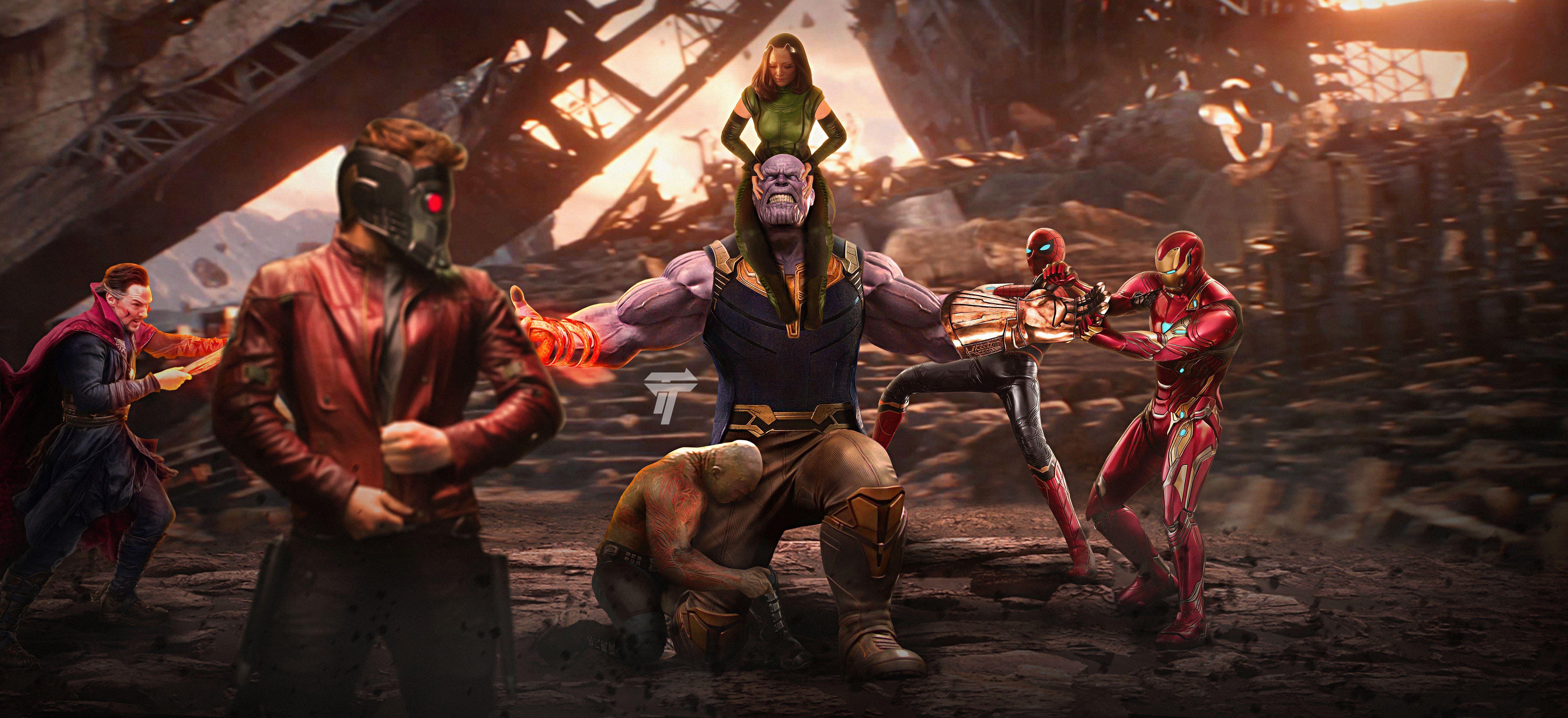 6000x2747 Avengers Thanos Wallpaper HD