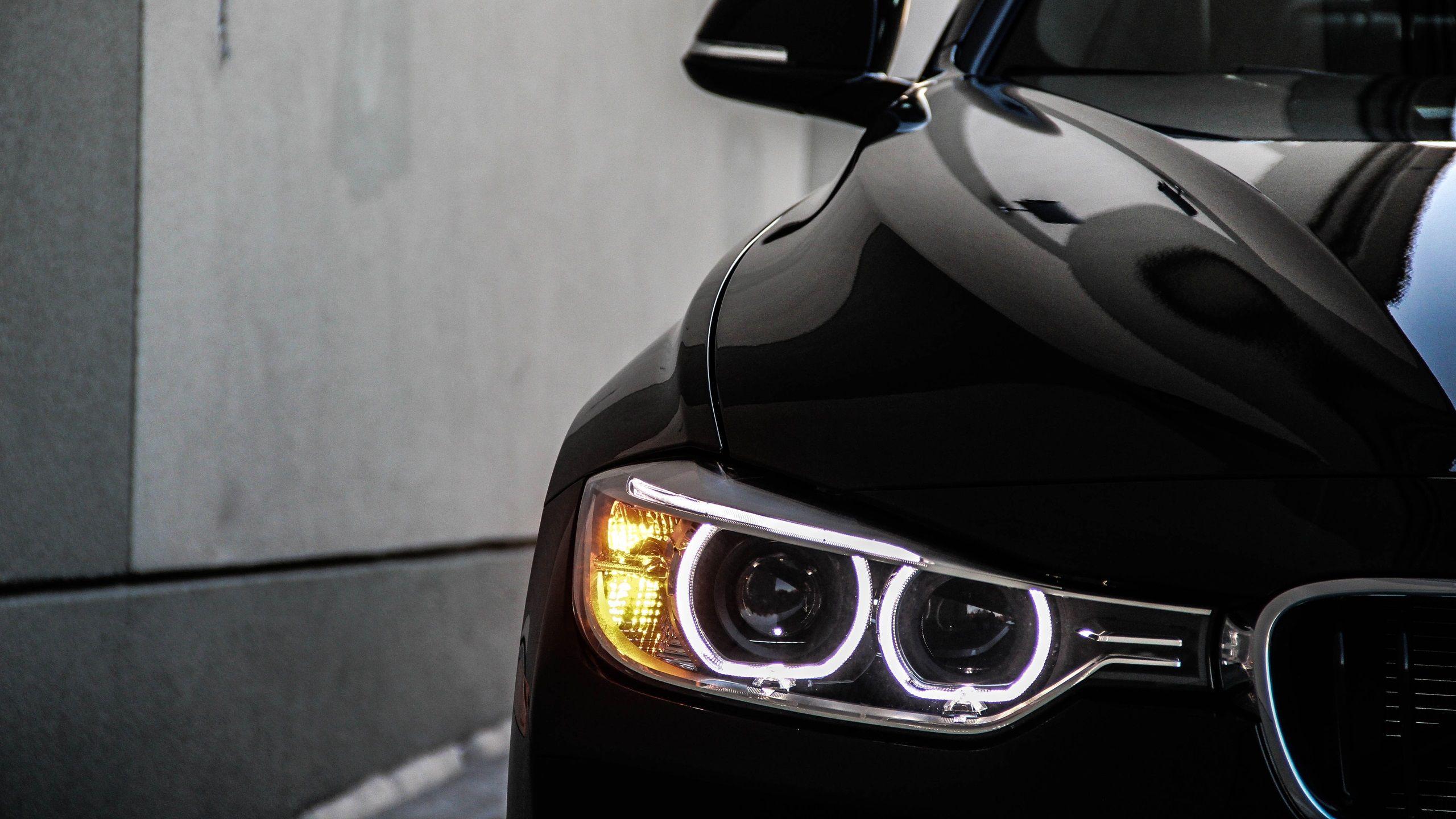 2560x1440 Wallpaper 2013 BMW 328i black car angel eyes 2560x1600 HD Picture