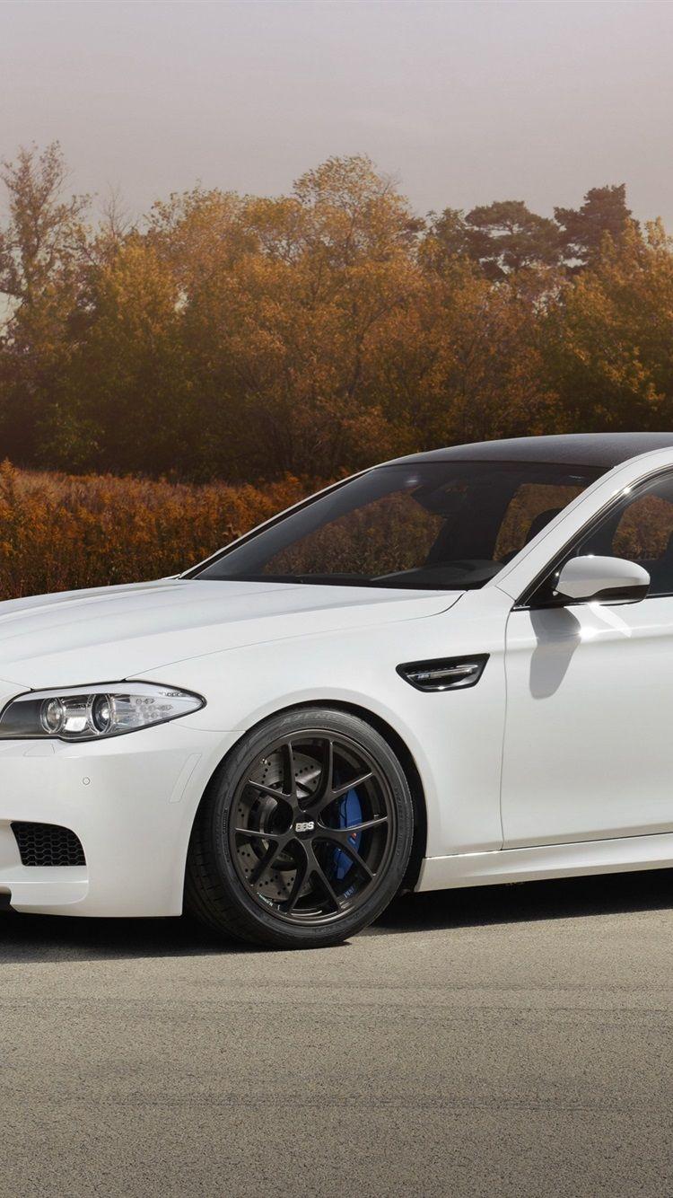 750x1334 BMW M5 F10 White Car 750x1334 IPhone 8 7 6 6S Wallpaper