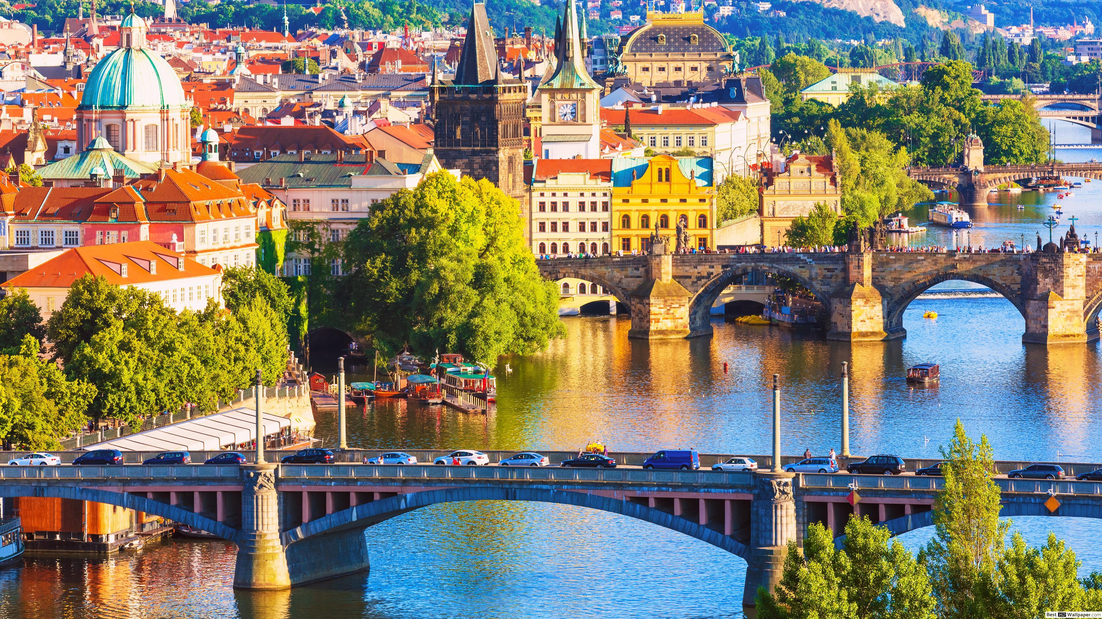 3554x1999 Fantastic Town Prague HD wallpaper download