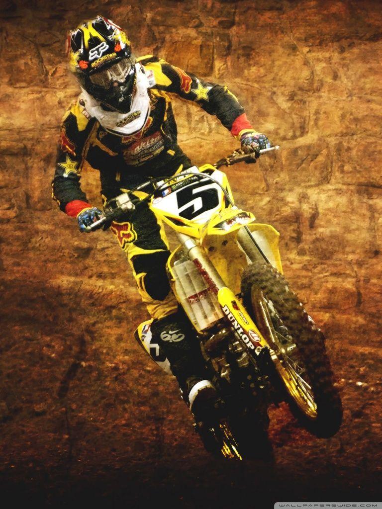 768x1024 Vintage Motocross Photography Ultra HD Desktop Background
