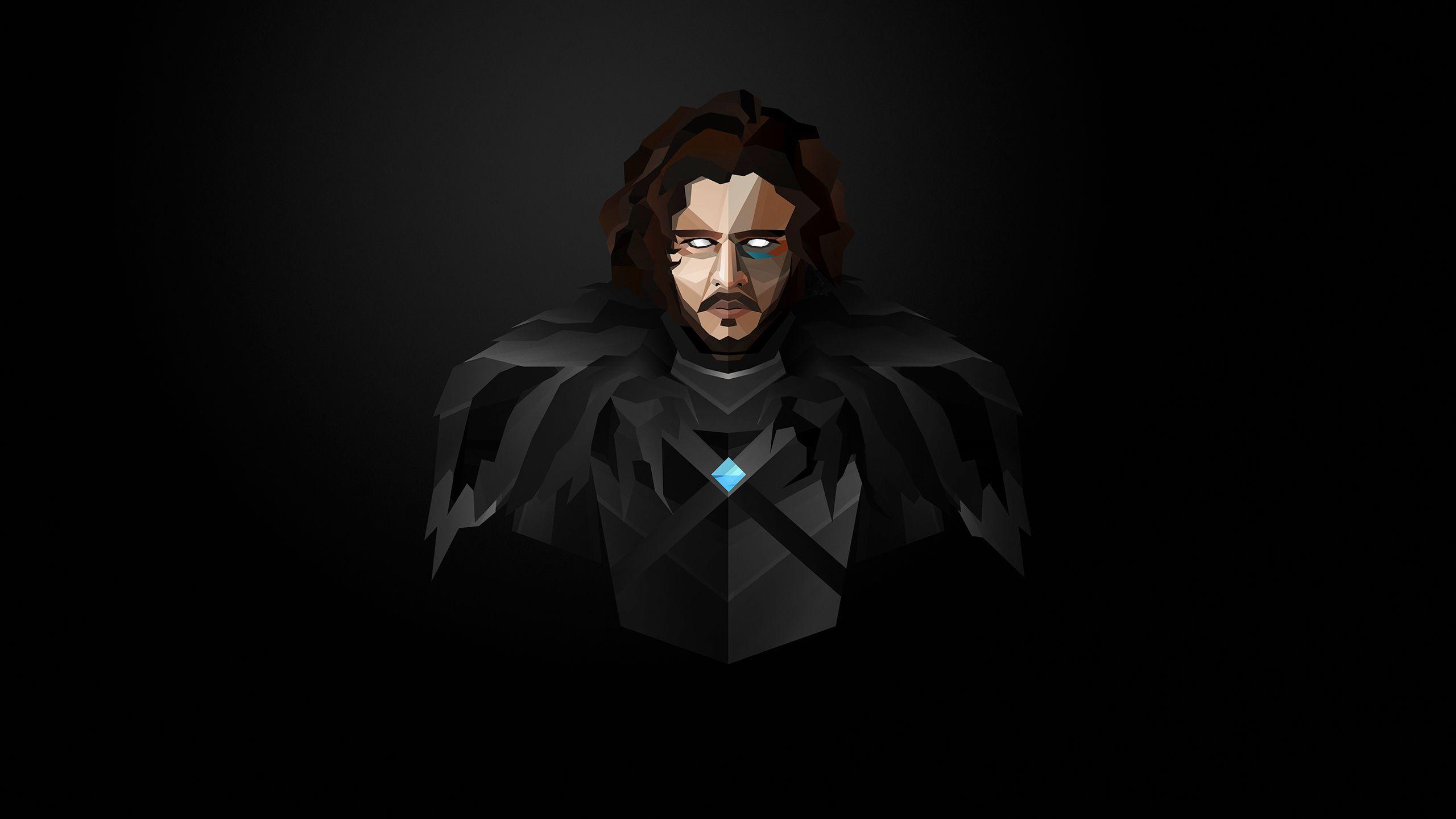 2560x1440 Jon Snow With Dragon HD Wallpaper