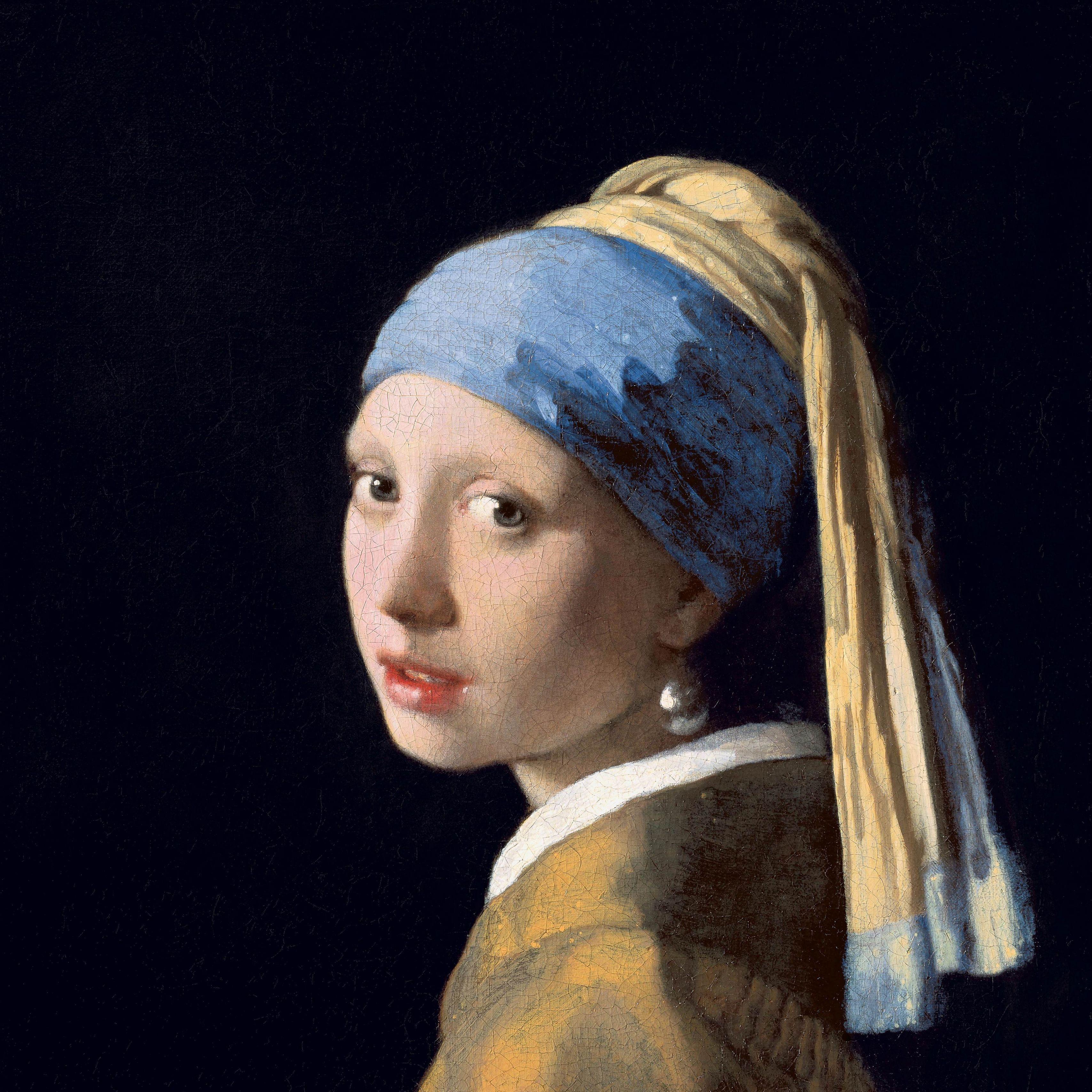 3415x3415 Download wallpaper 3415x3415 johannes vermeer, girl with a pearl